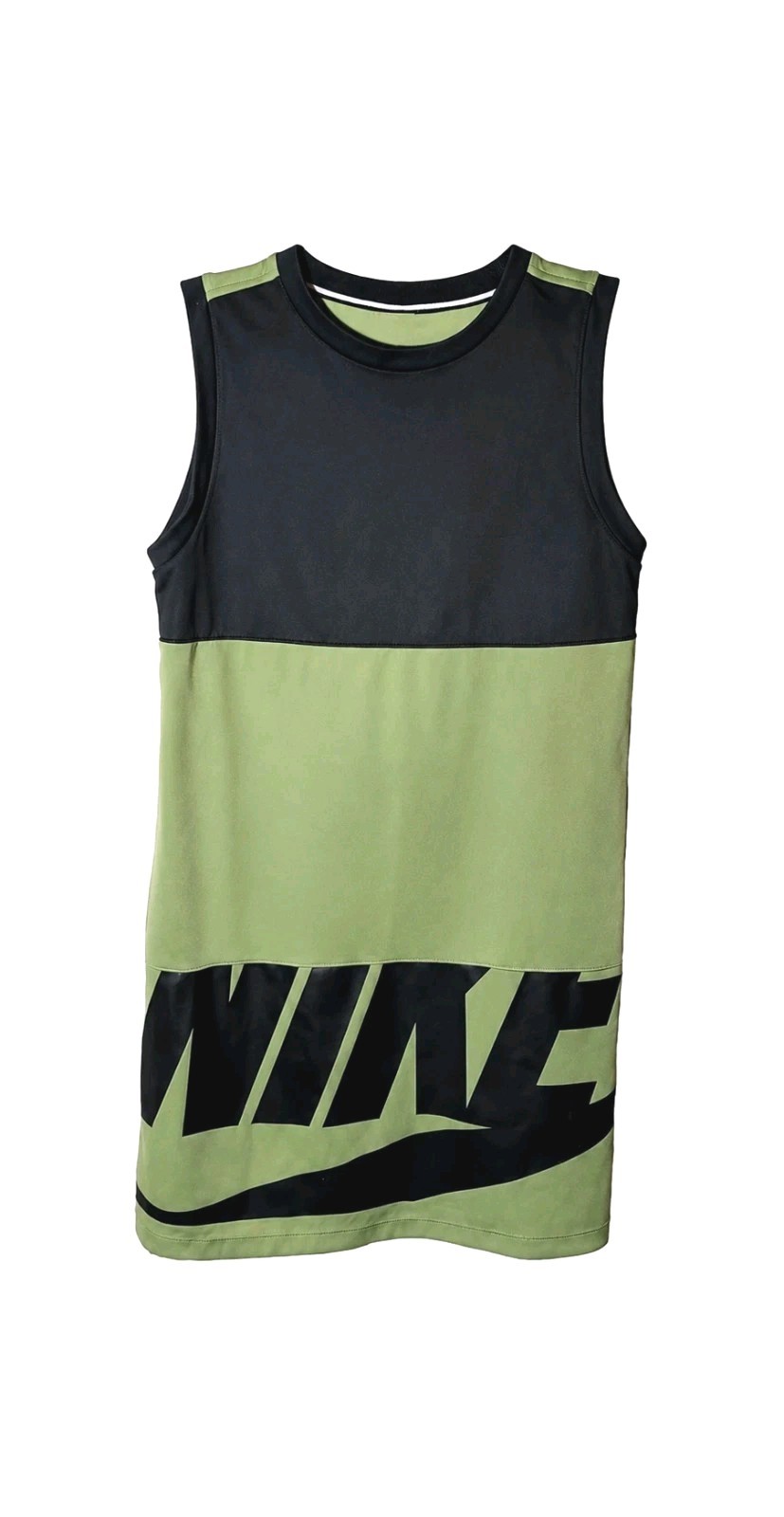 Nike Irrelevant Dress, Palm Green, Sleeveless Crewneck, Women, Size Small