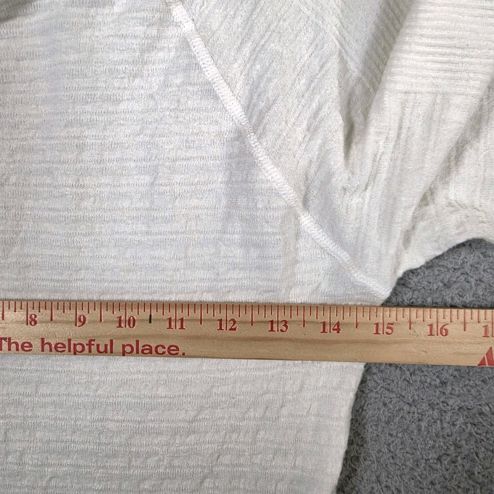 Athleta Wool Blend Base Layer Top Womens Medium White Long Sleeve Pullover