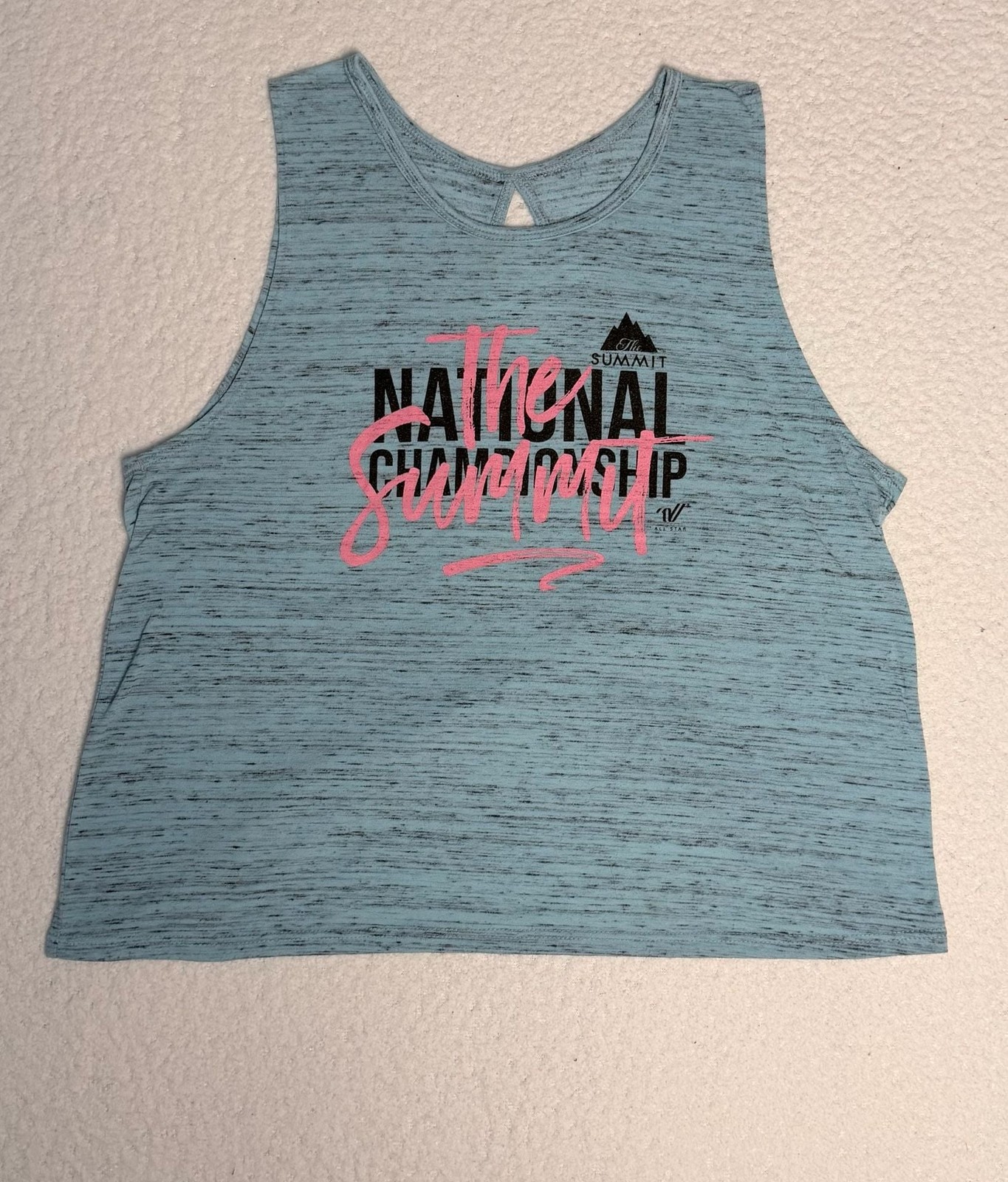 Varsity Spirit The Summit National Championship Blue Twist Back Tank Top Size S