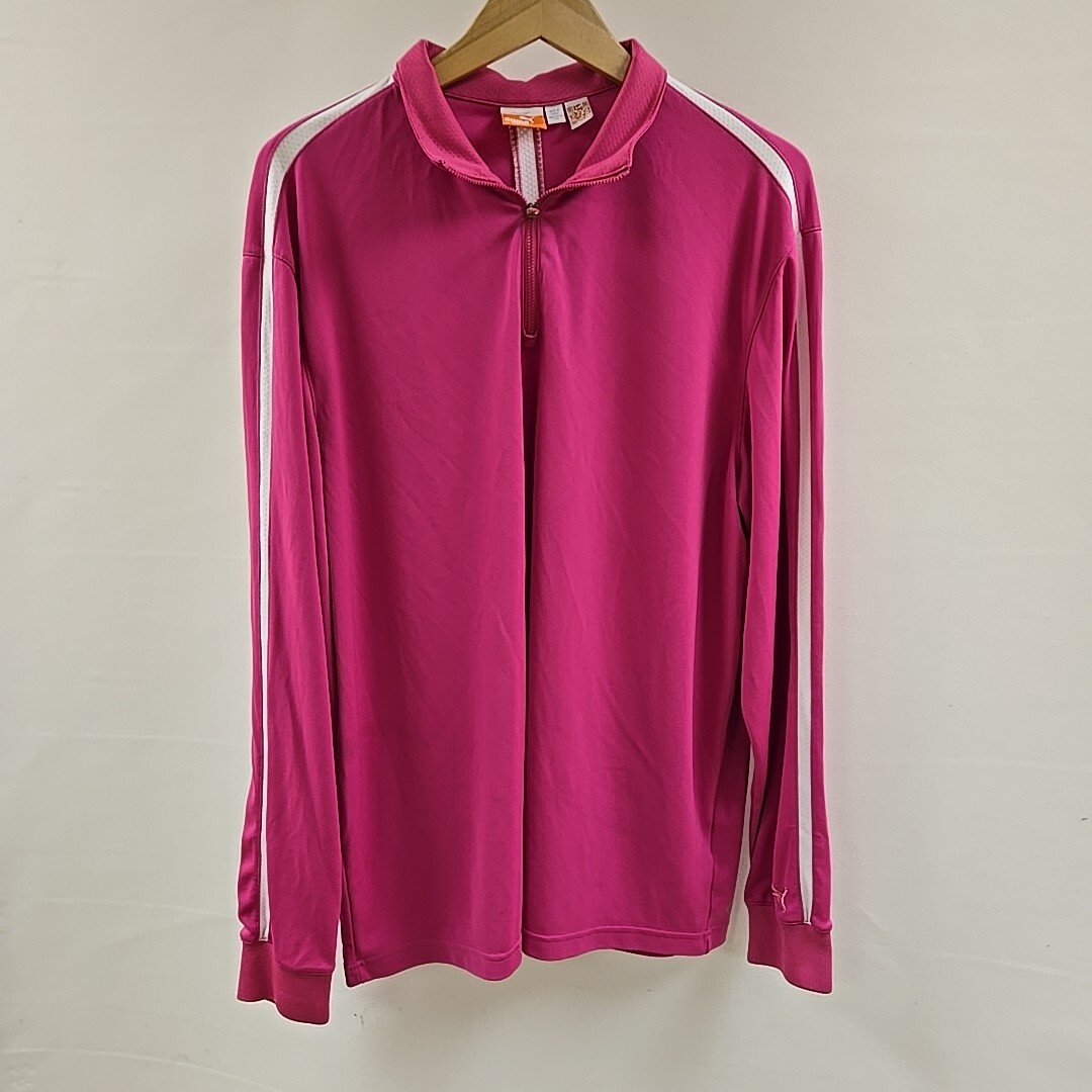 Puma 1/4 Zip Pullover Long Sleeve Womens Top Xxl Pink Sport Lifestyle