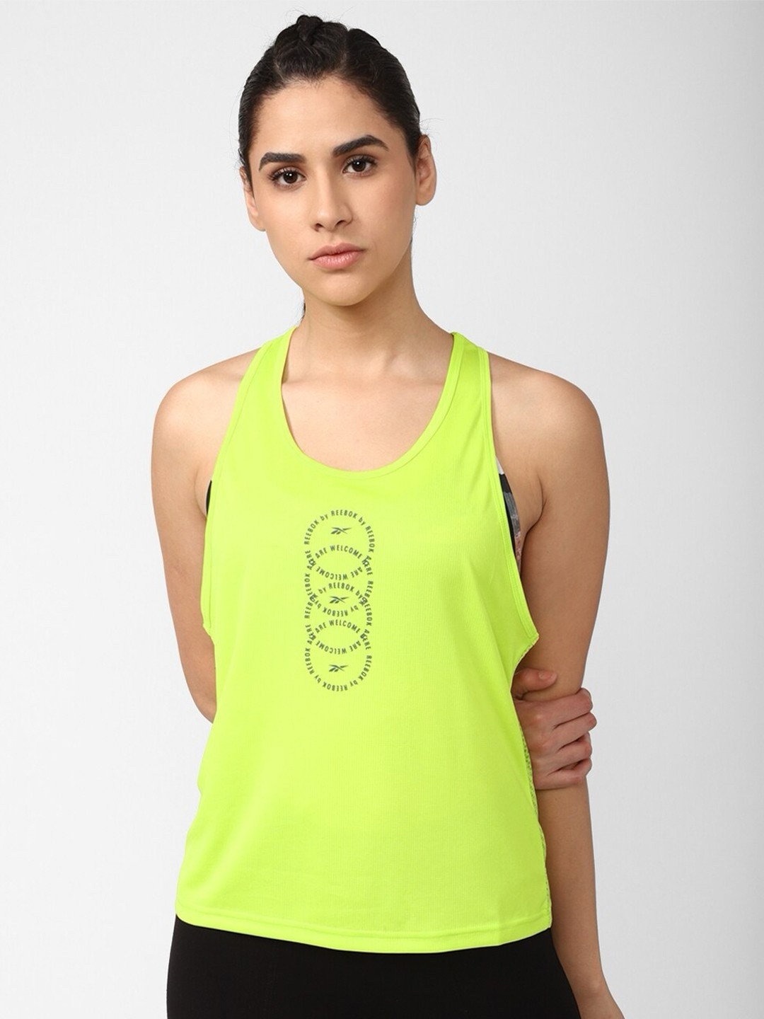 NWT Reebok Women’s Running Speedwick Tank Top Neon Yellow – XL – All Are Welcome