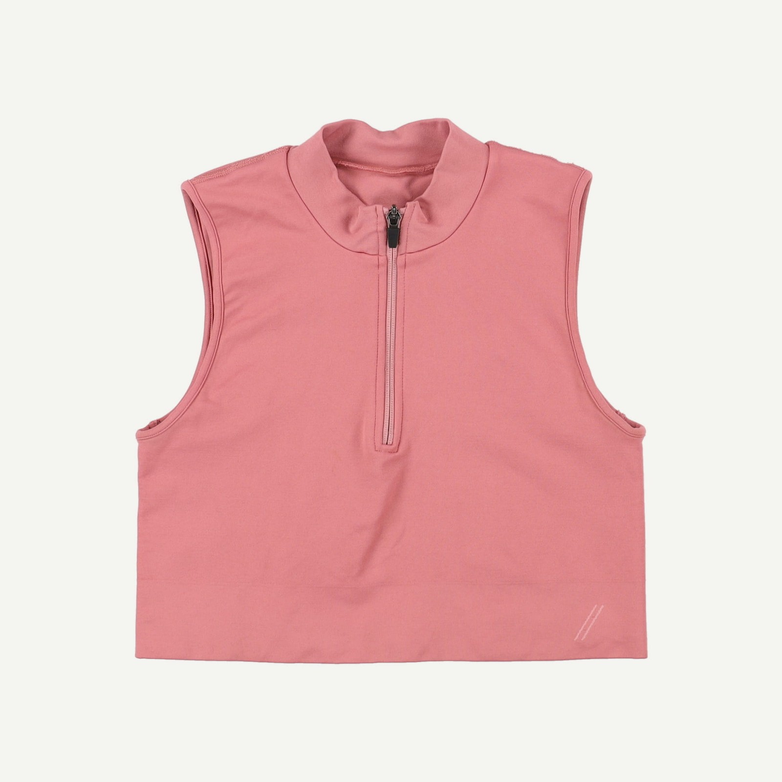 TALA Womens Rose gold Polyamide/Elastane Sleeveless Collar Crop Top Size L