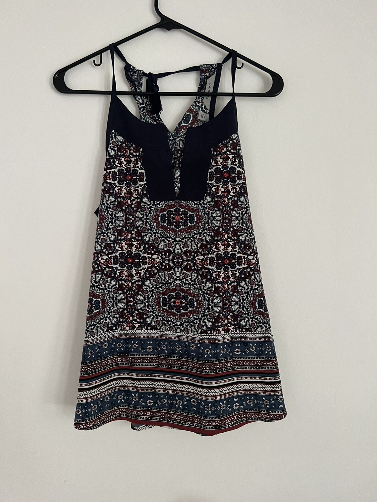 Athleta Womens Blue White Red Multicolor Sleeveless Cami Tank Size Medium