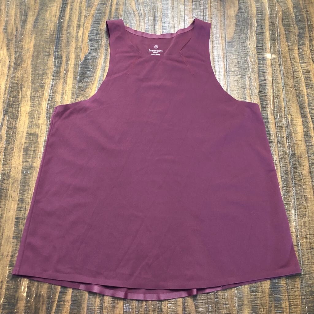 Sweaty Betty Womens Size Medium Plum Red Active Mission Workout Vest Tank Top
