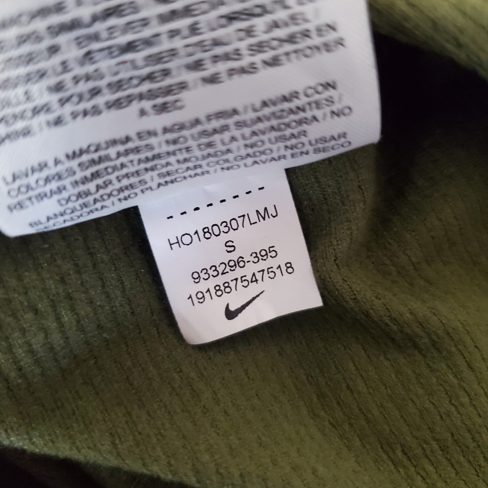 Nike womens Pro Hyper Warm Mock Neck Training Top/ Leggings Set Sz S Olive Green