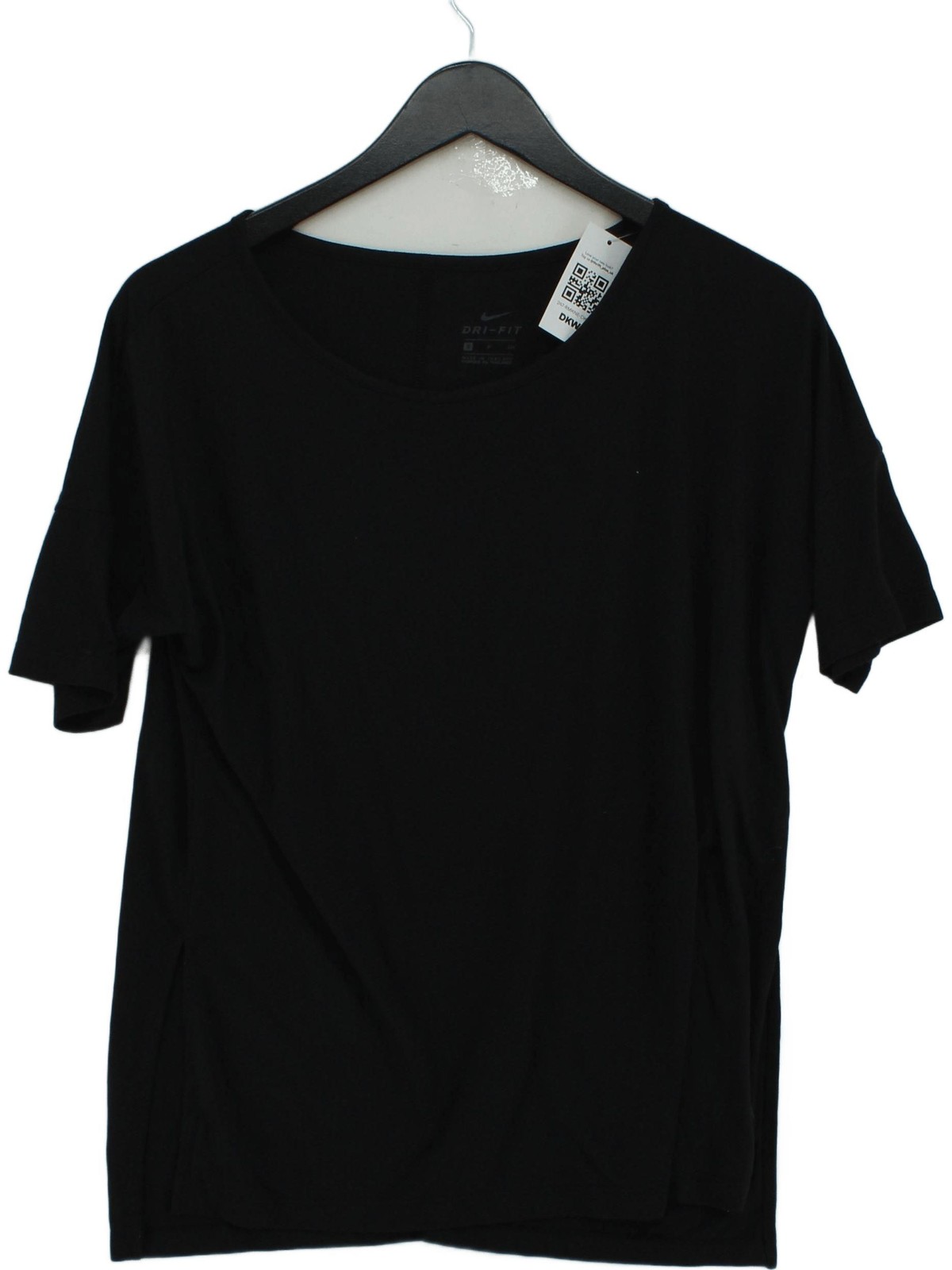 Nike Women’s T-Shirt S Black Polyester with Viscose Basic