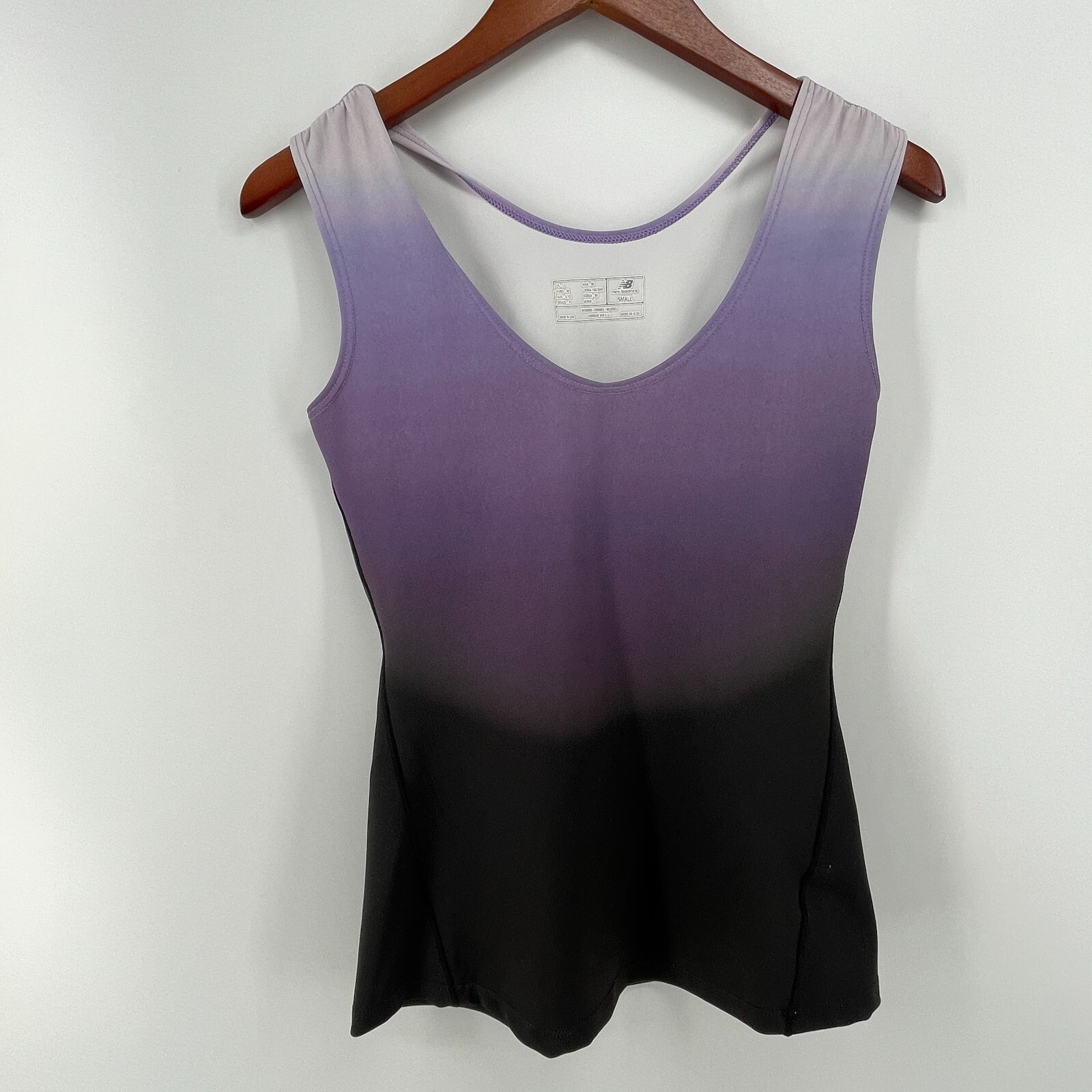 New Balance Tank Top Womens Small Lightning Dry Running Ombre Purple Black Run