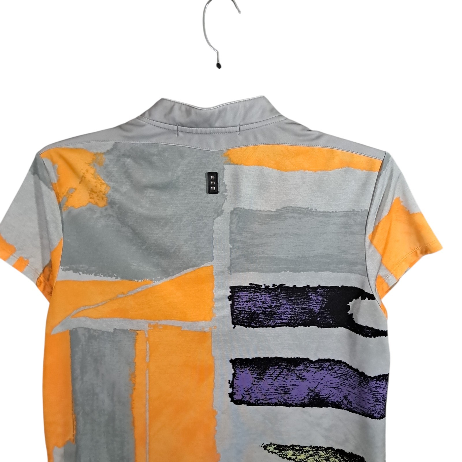 Jamie Sadock Short Sleeve Top Golf Shirt Women’s Large Zipper Abstract Tennis