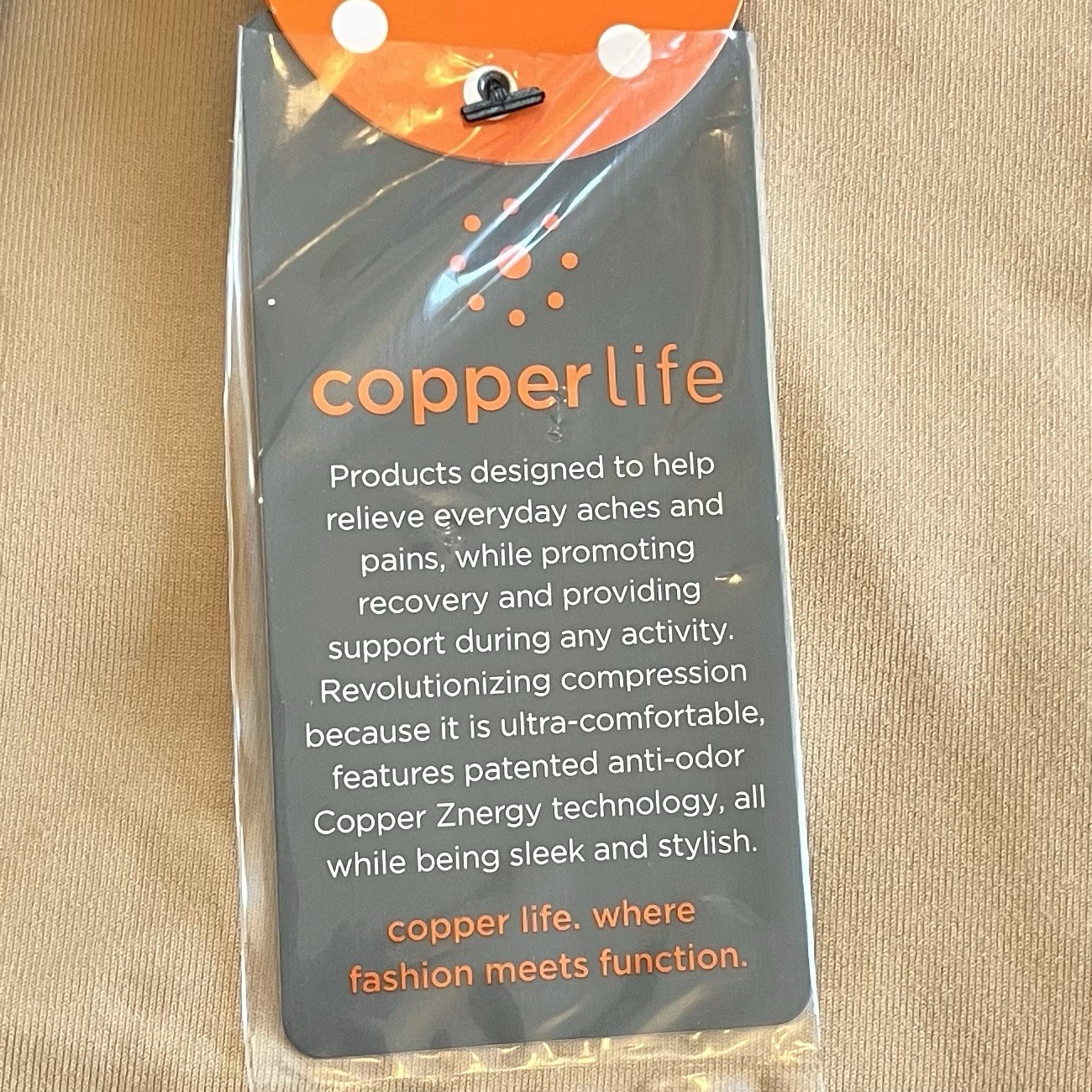 Copper Life Compression Tank Top Shoulder Support Medium Navy & Nude Comfort (2)