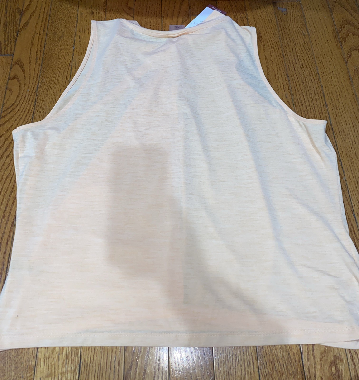 Calia Performance Wrap Front Tissue Tank Size XXL Peach Sherbet