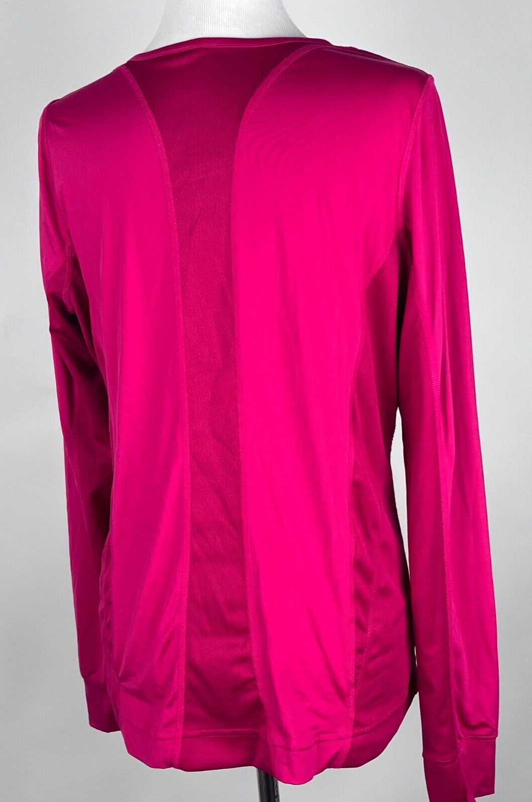 LANDS’ END ‘Long Sleeve Performance Tee with Mesh Panels’ – L, Pink