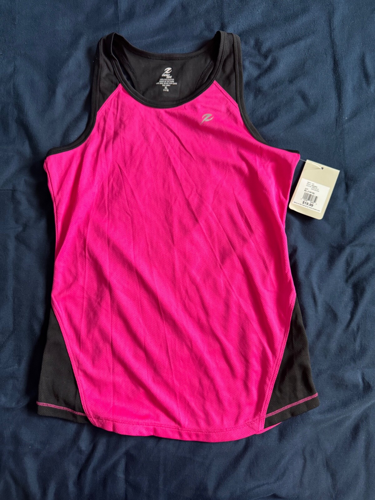 Women’s Energy Zone Performance Tank Top Activewear Pink Black – XL