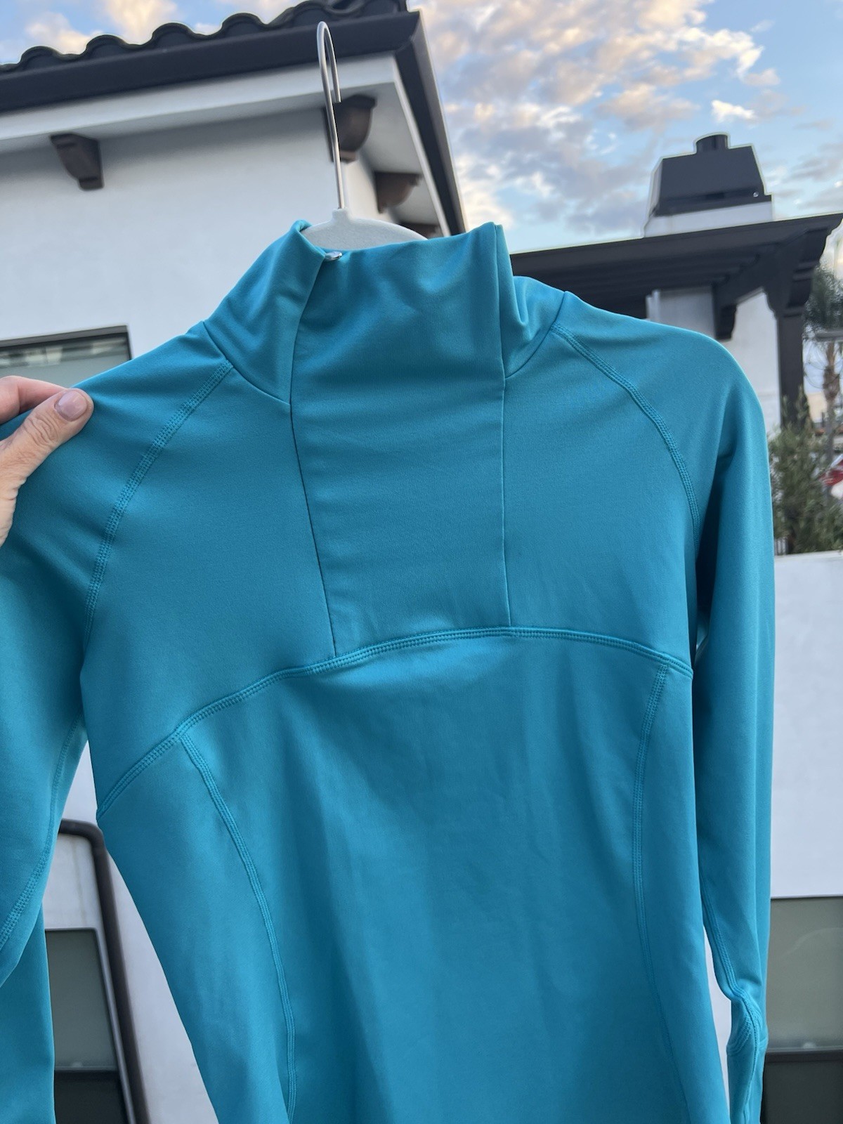Obermeyer turquoise blue performance stretch base layer S running skiing outdoor