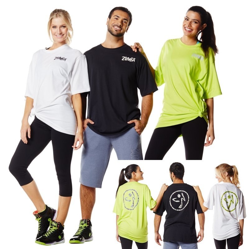 Zumba Ready To Party Unisex Tee – 1 Size Fits Most! Choose White, Black or Green