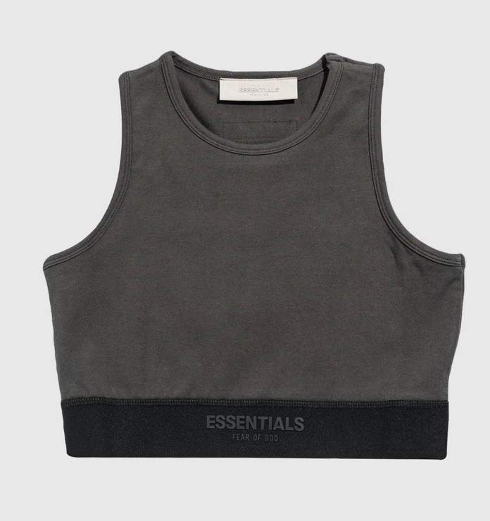 Essentials Fear Of God Womens Essentials Core Sport Tank Top, Charcoal, Size XL