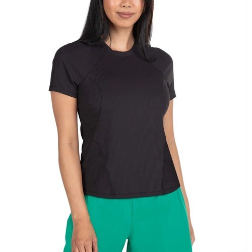 Spyder Women’s Size XL Black Active Stretch UPF50 Short Sleeve Tee Top NWT