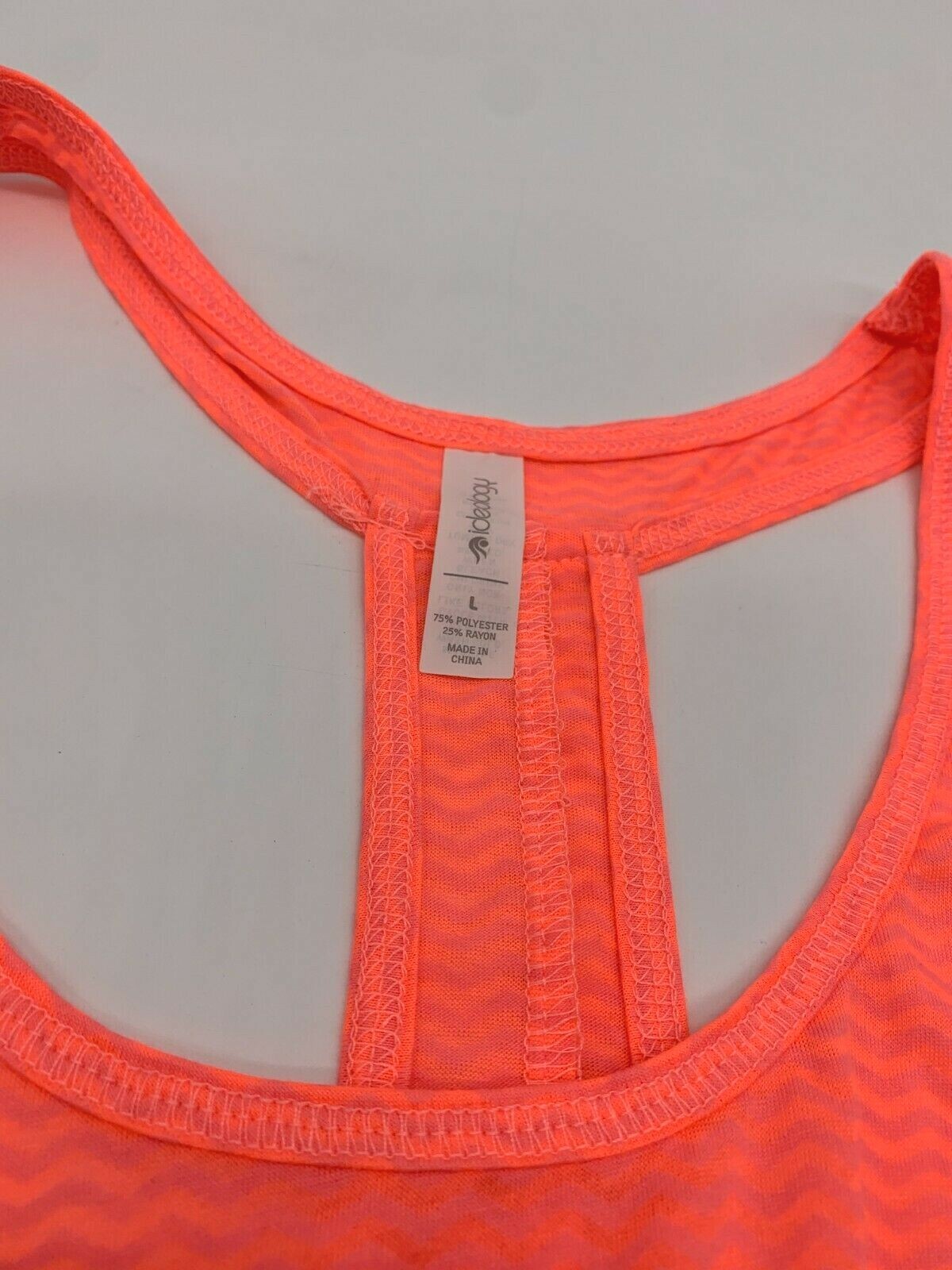 Ideology T-Back Burnout Essential Tank Neon Punch Size Large