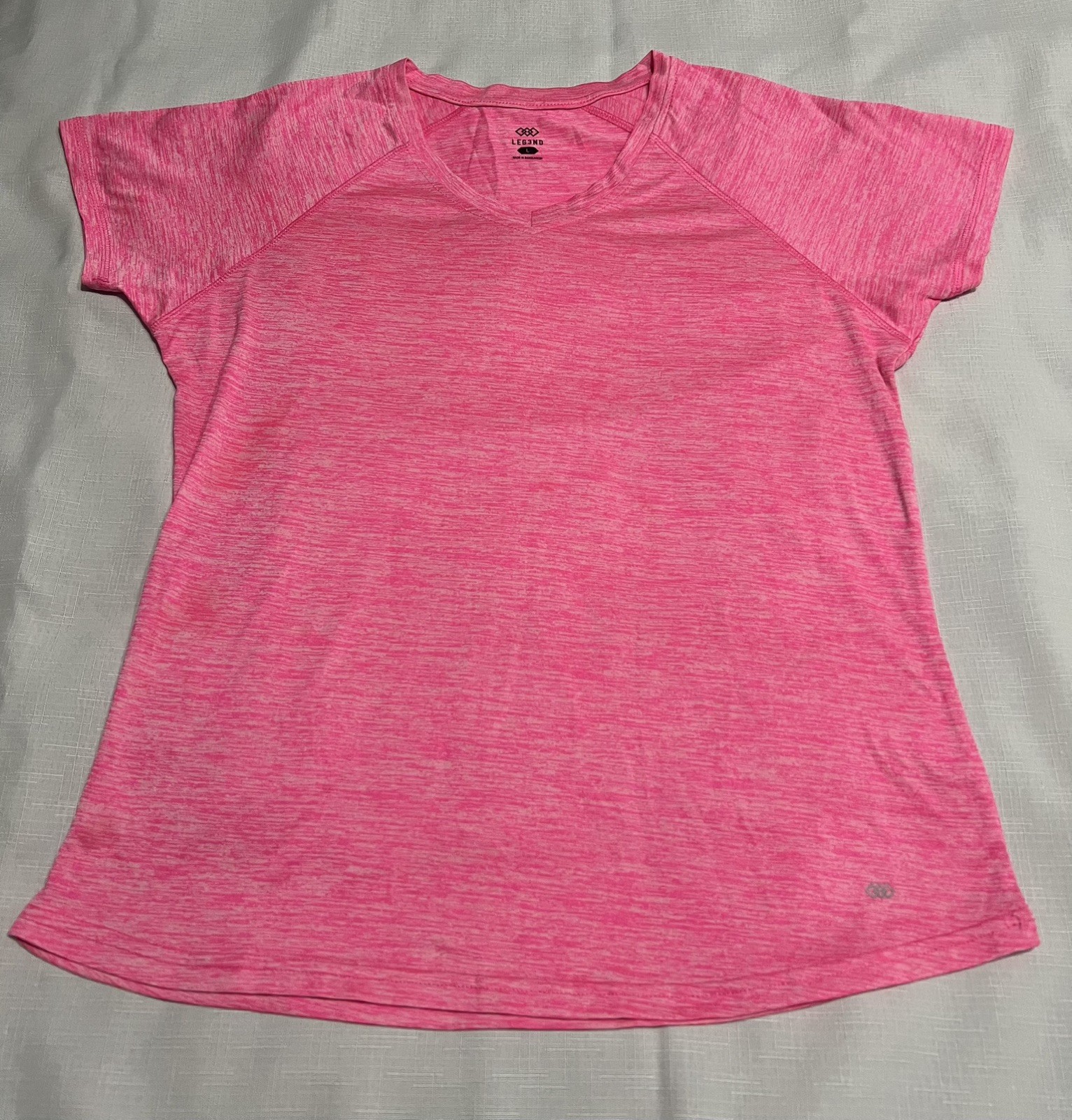 Women’s Leg3nd Bright Pink Short Sleeve Athletic Shirt Size Large