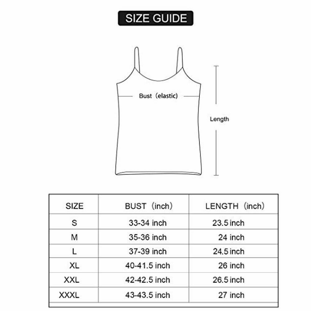 [2 PACK] Women’s Long Cami Tank Tops Fit Basic Camisole Top W/ Straps PLUS SIZES