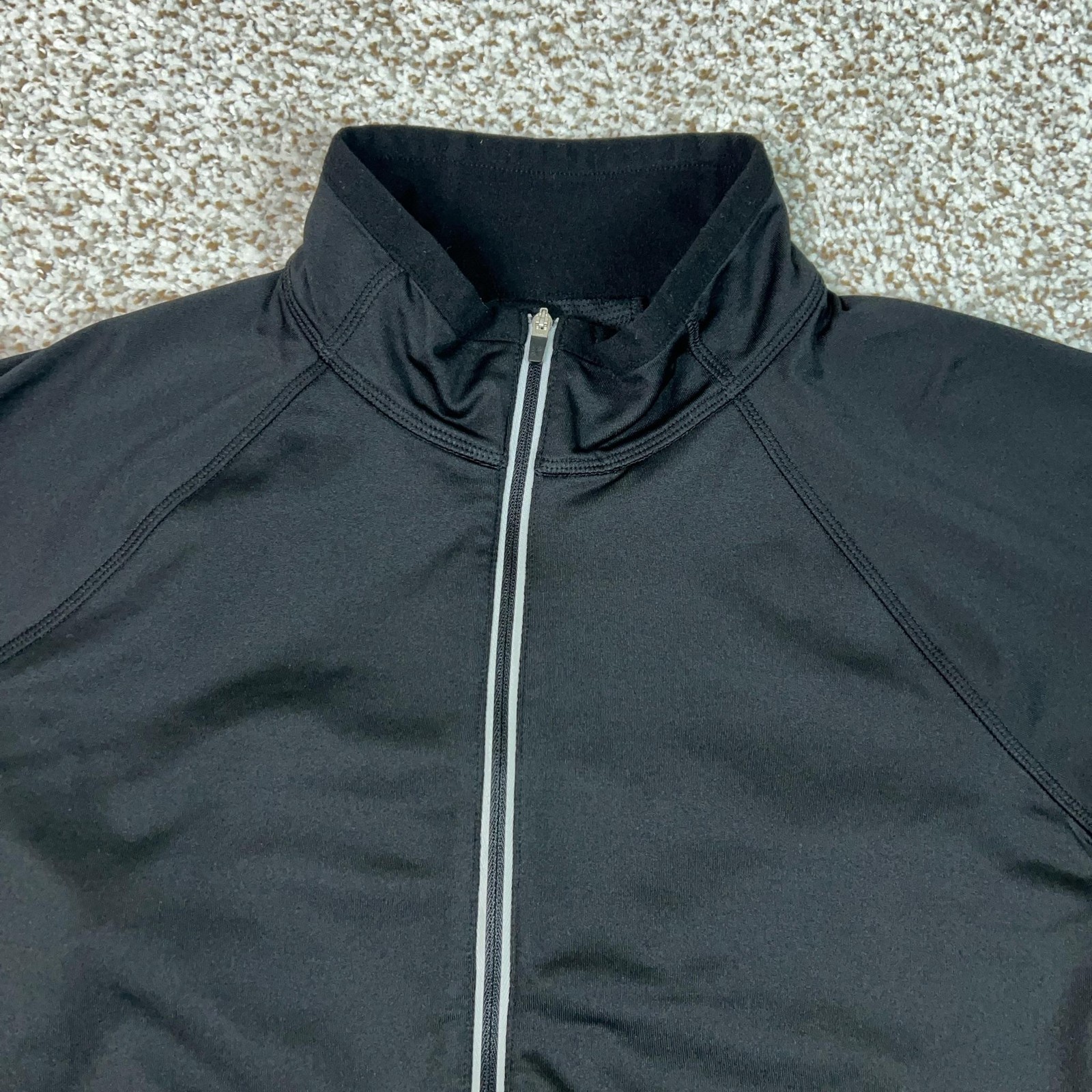 Athleta Womens Pullover Large Black 1/2 Zip Running Hiking Top Athletic Sport