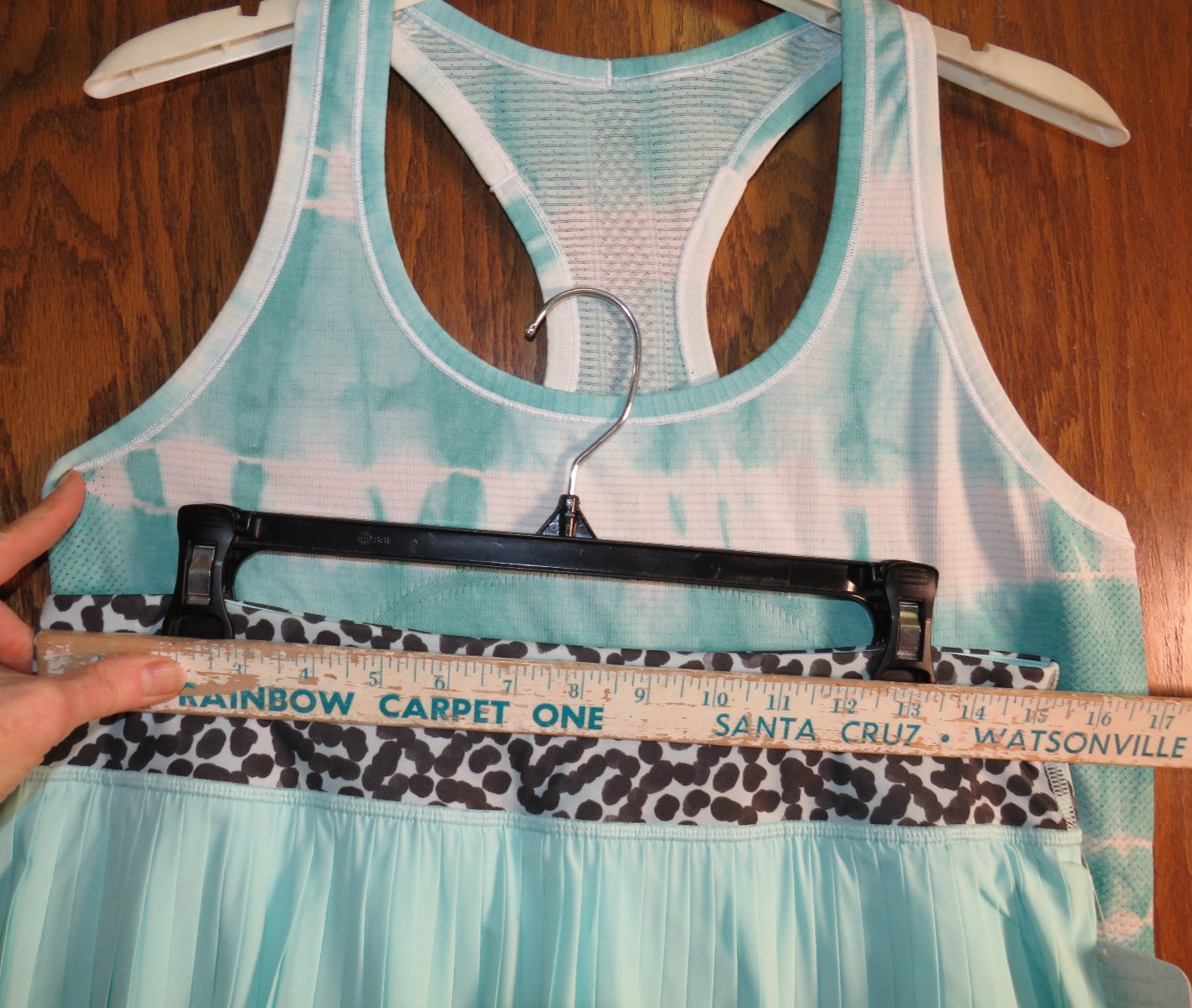 Lululemon 10 Run Swiftly Tech Racerback Tank Heathered Tranquil Blue Tie Dye EUC
