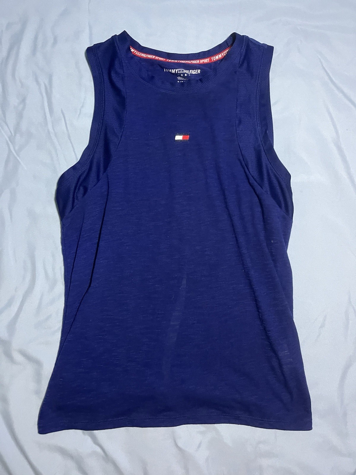 Tommy Hilfiger Sport Open-Back Active Tank Top Navy Blue (Size S)