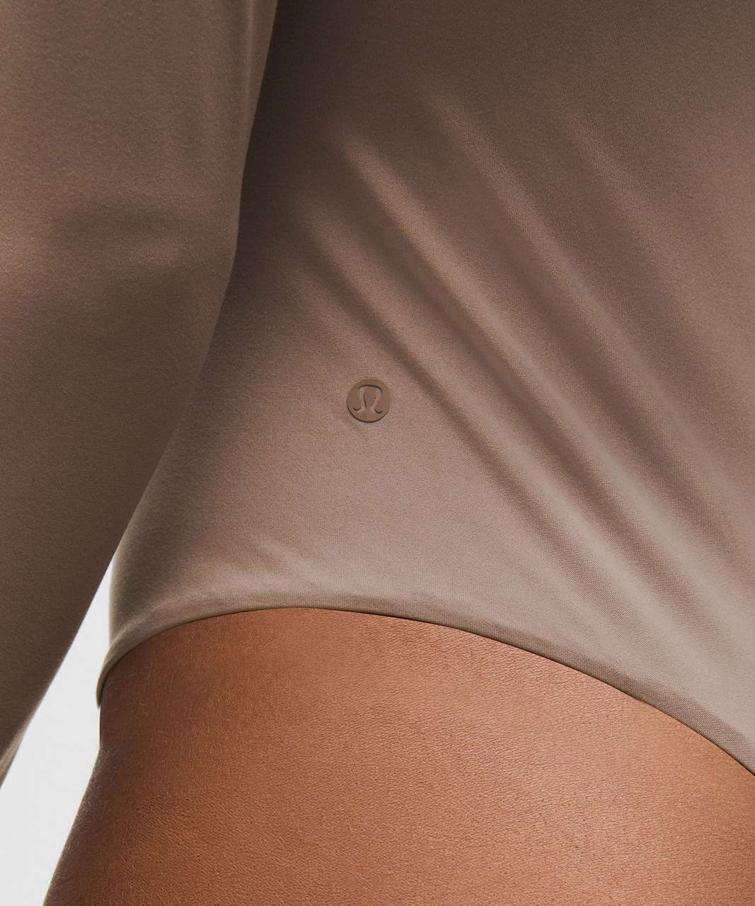 LULULEMON Wundermost Square-Neck Long-Sleeve Bodysuit L Taupetastic SO SEXY!