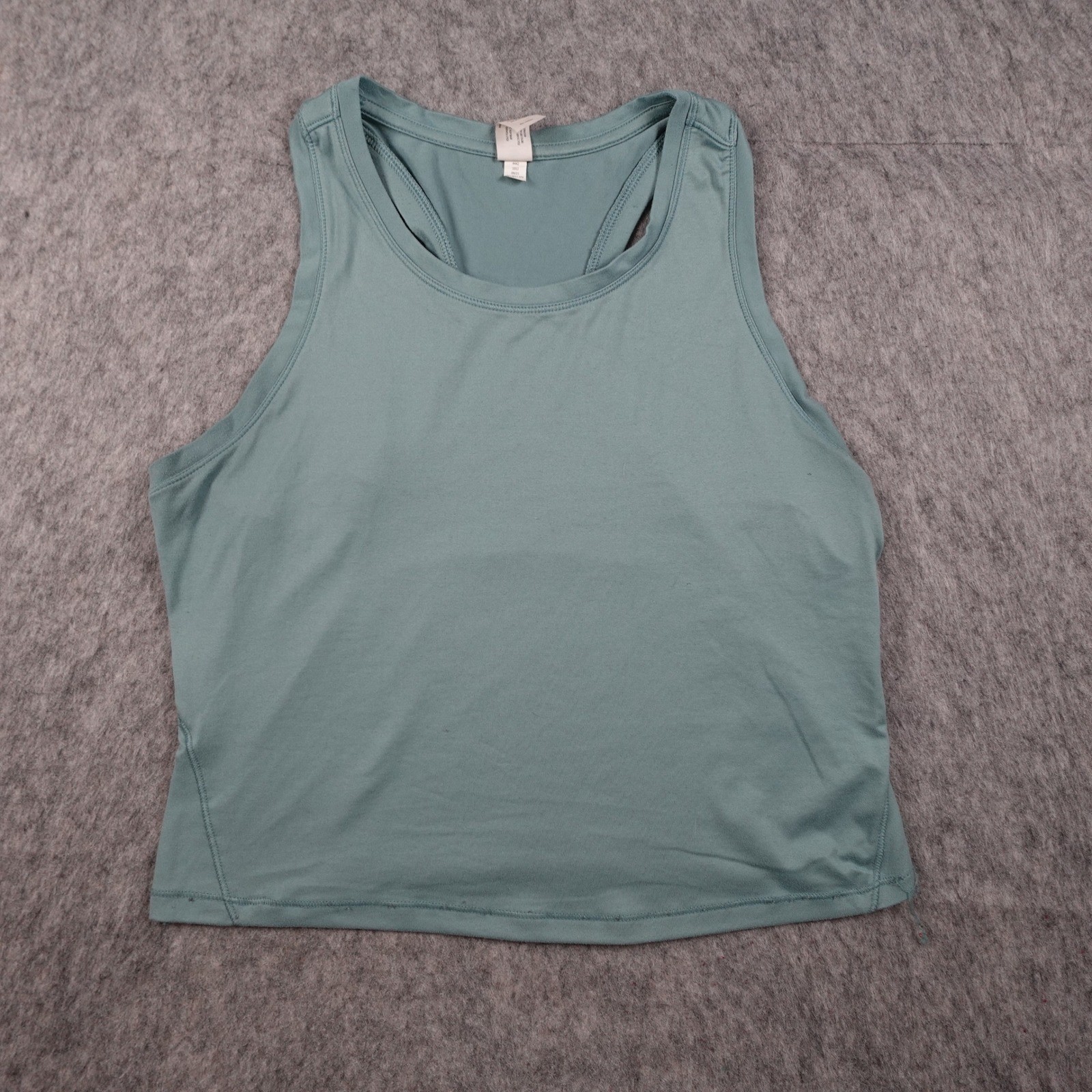 Yogalicious Top Women Large Green Racerback Cropped Activewear Yoga Tank