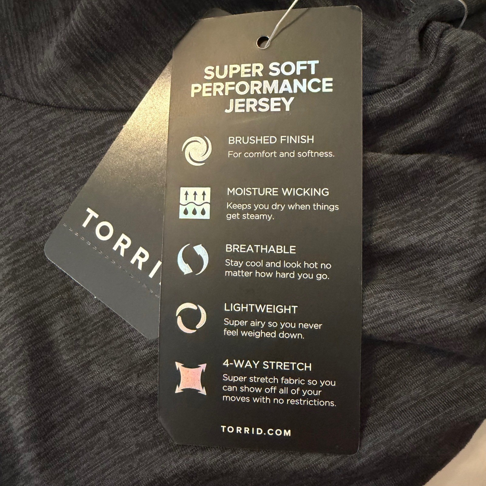 Torrid Sz 5 Super Soft Performance Jersey Cut Out Active Tee Phantom Spacedye