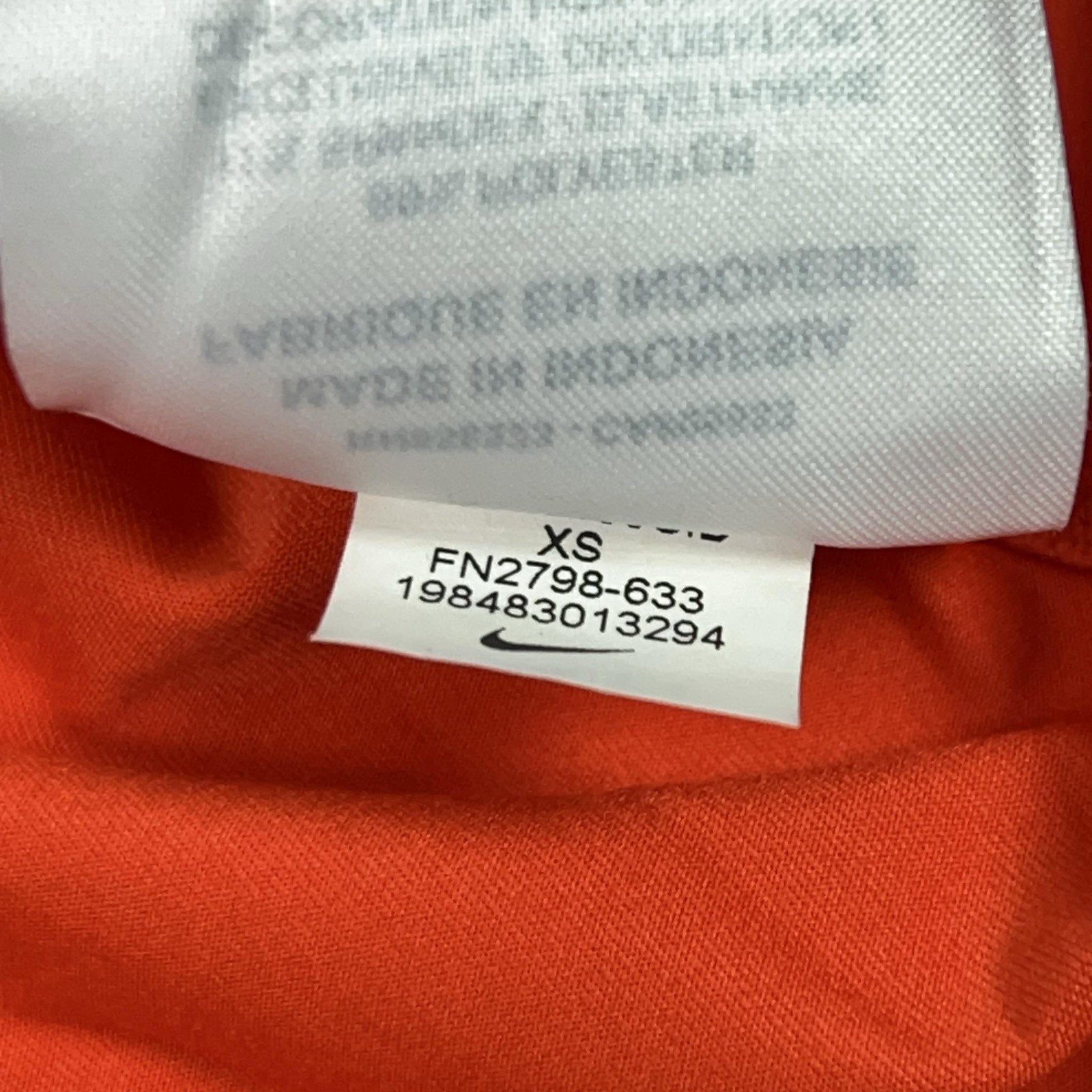 Nike Shirt Womens XS Orange Dri FIT Short Sleeve Nike One Running Gym Workout