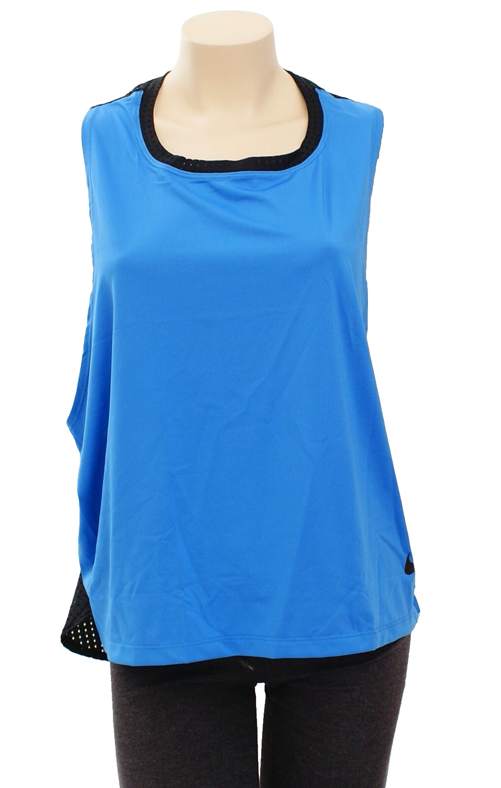 Nike Swim Women’s XL Blue Black Sleeveless Cover Up Tank Shirt