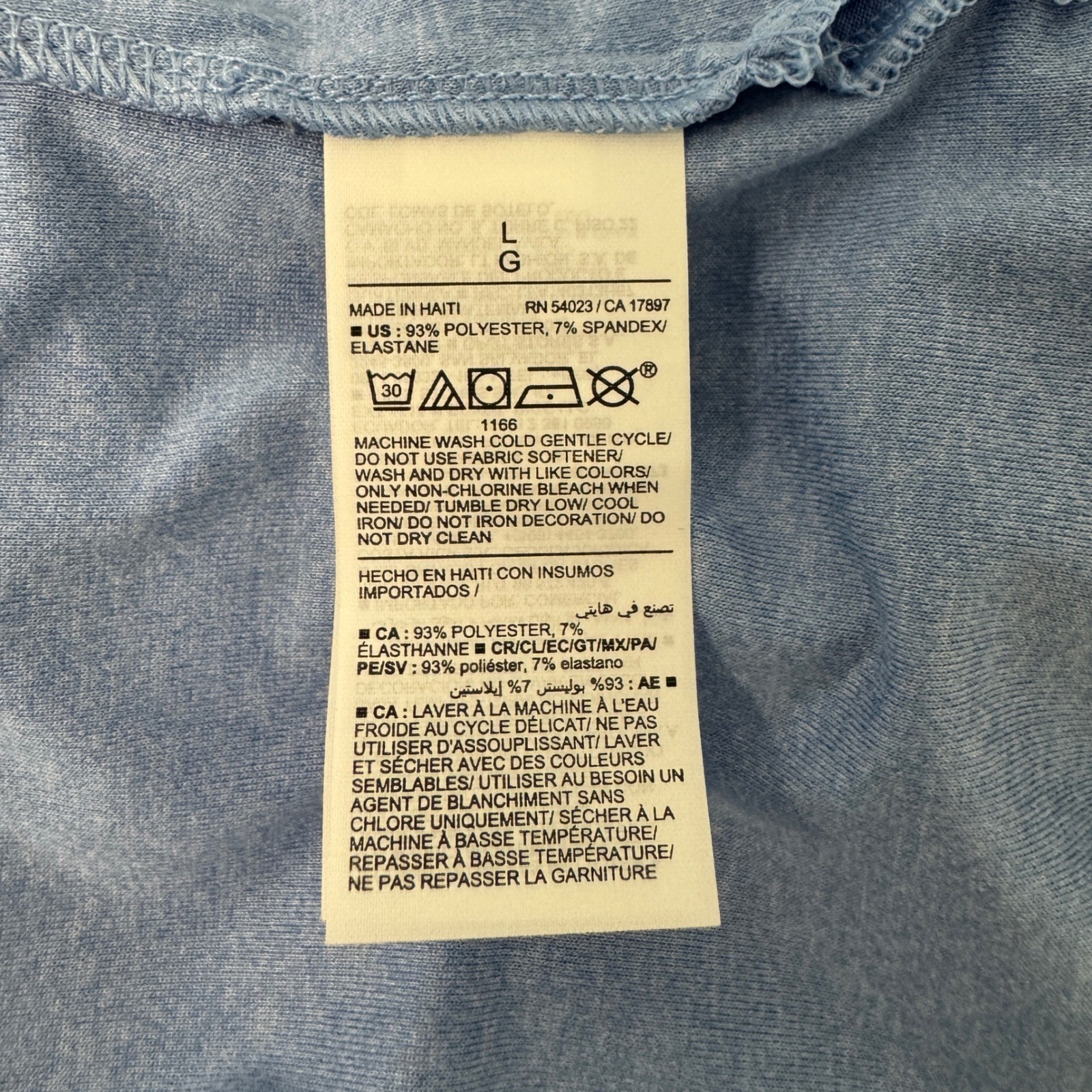 NWT Old Navy Active Cloud 94 Soft Tank Top Light Blue Womens Large Go-Dry Muscle