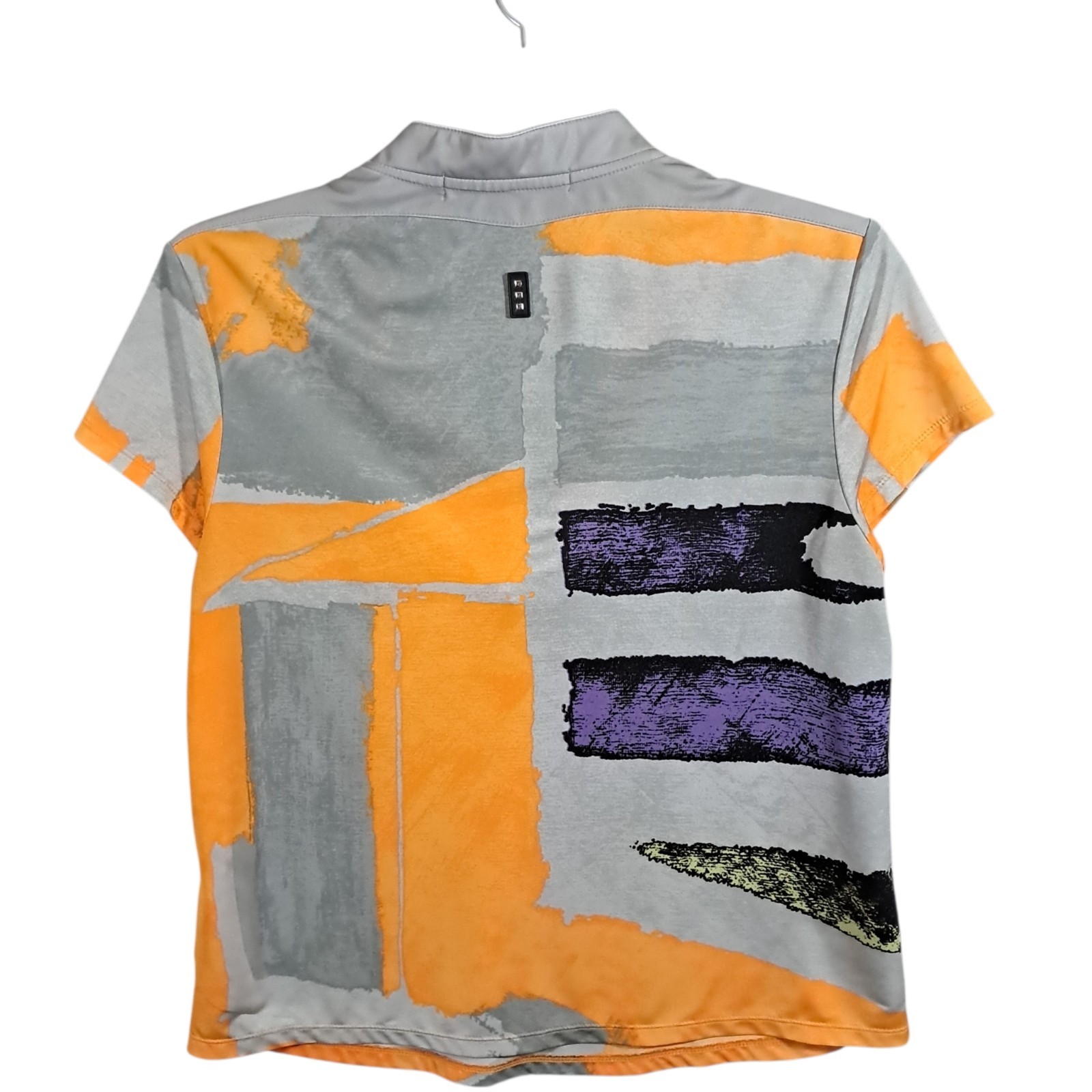 Jamie Sadock Short Sleeve Top Golf Shirt Women’s Large Zipper Abstract Tennis