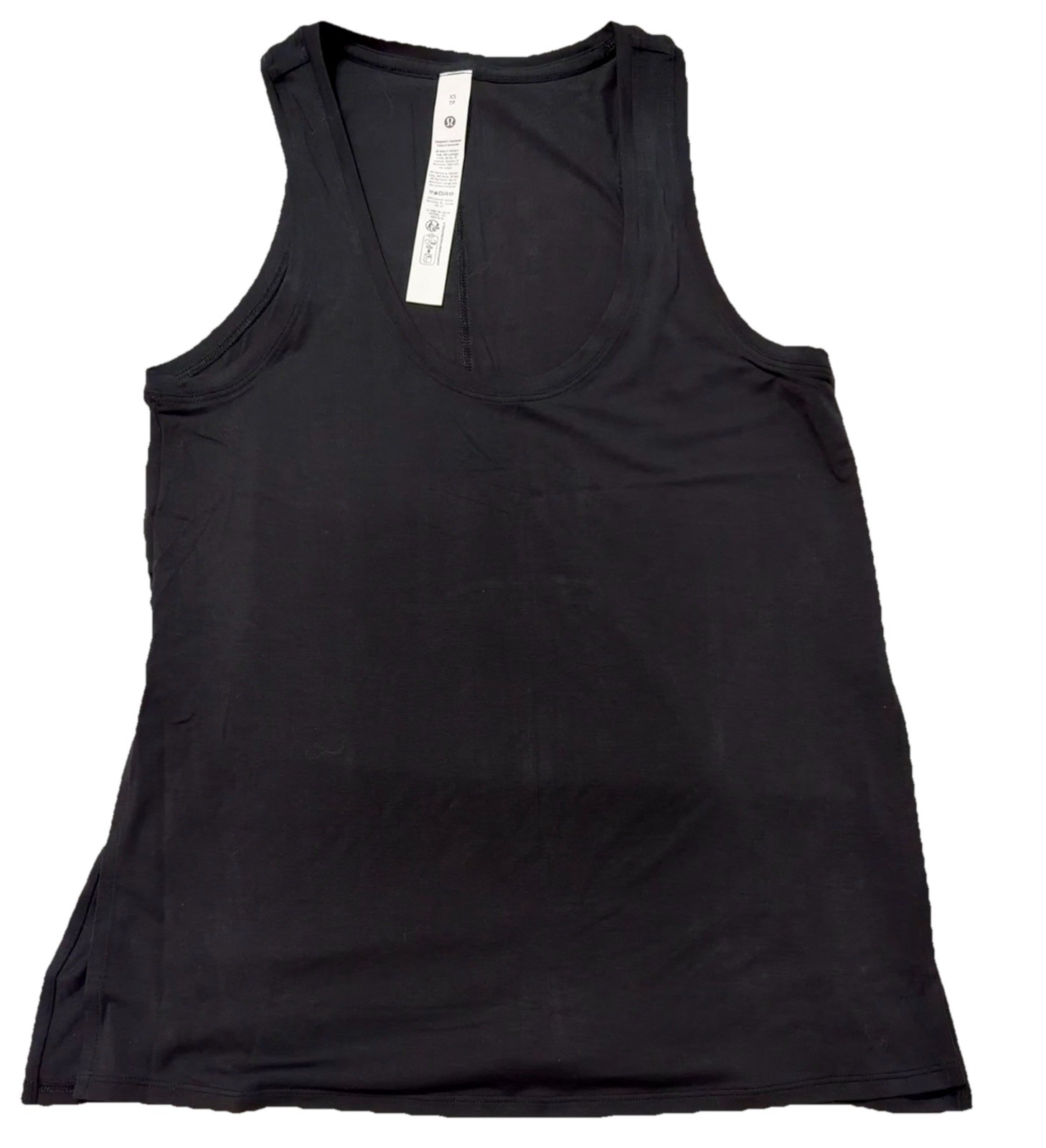 NWT☀️LULULEMON☀️XSMALL☀️MODAL SILK SIDE SPLIT TANK☀️4-WAY STRETCH☀️BLACK☀️$58
