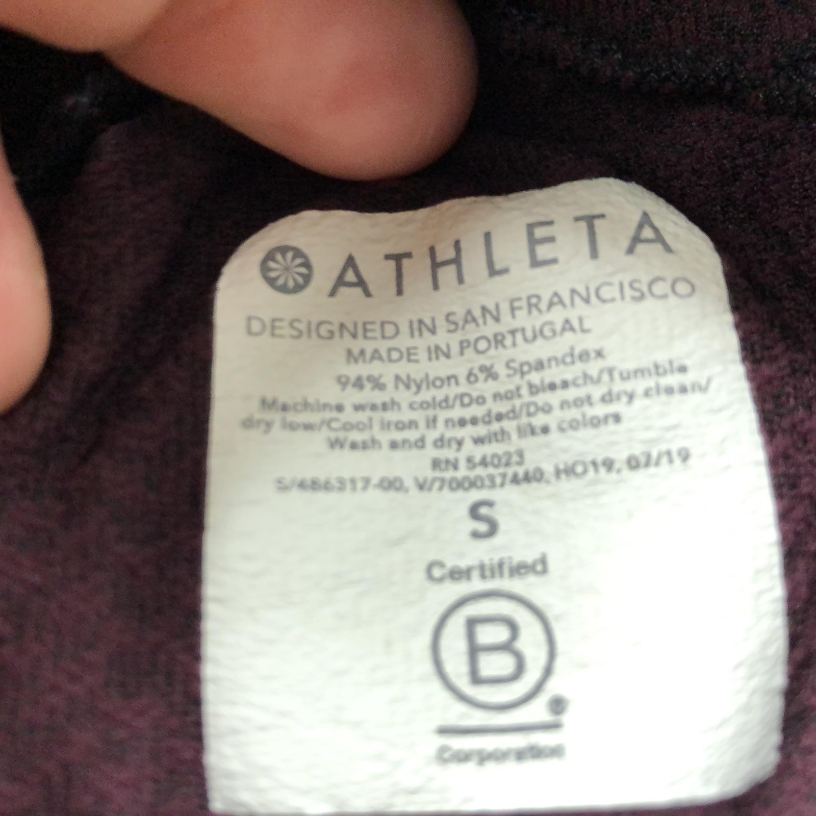 Athleta Pullover Womens Small Purple Turtleneck Jacquard Knit Long Sleeve Top