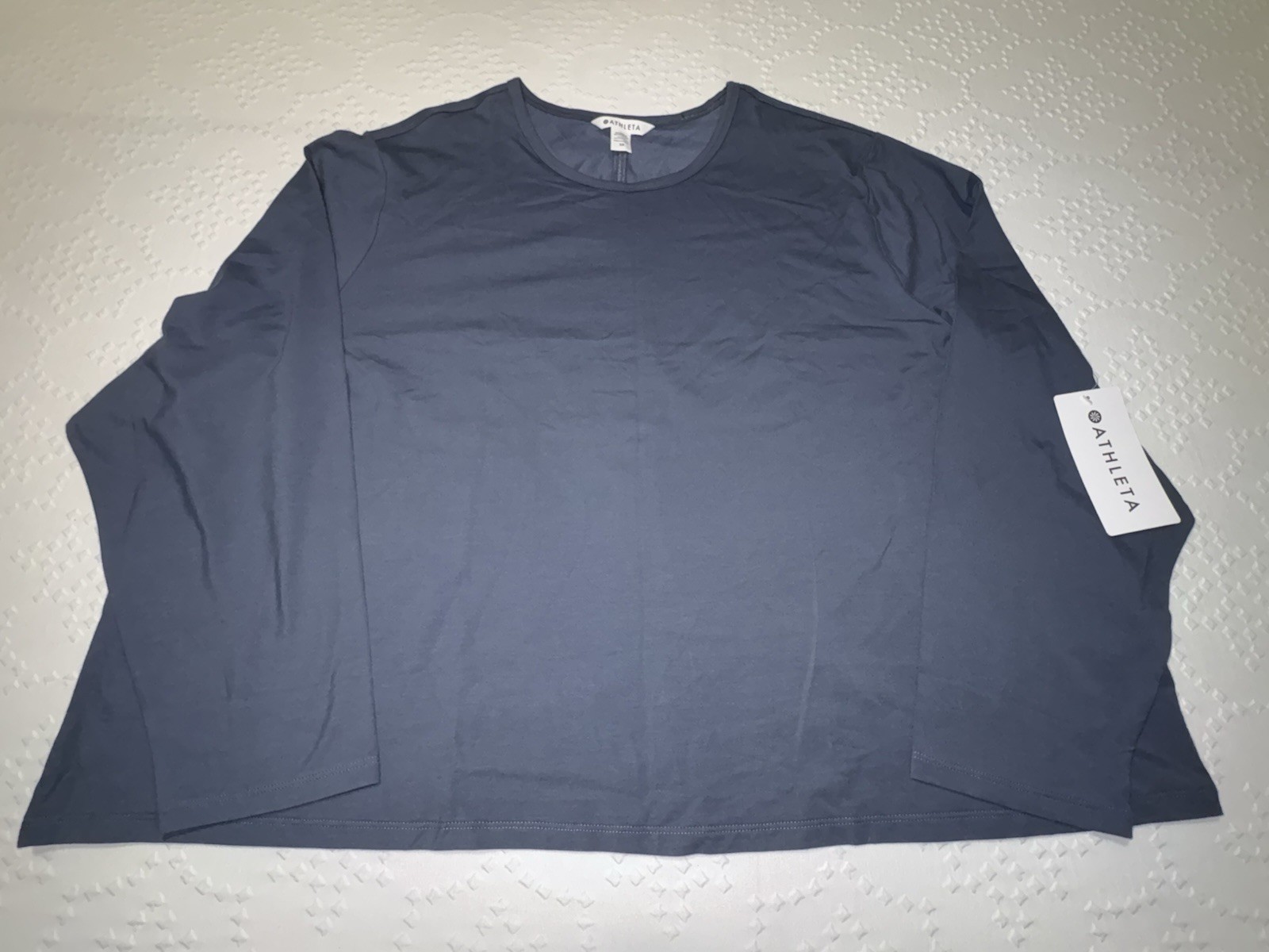 Athleta Essential Long Sleeve Top Women’s 3X Power of She Blue Stretch NWT
