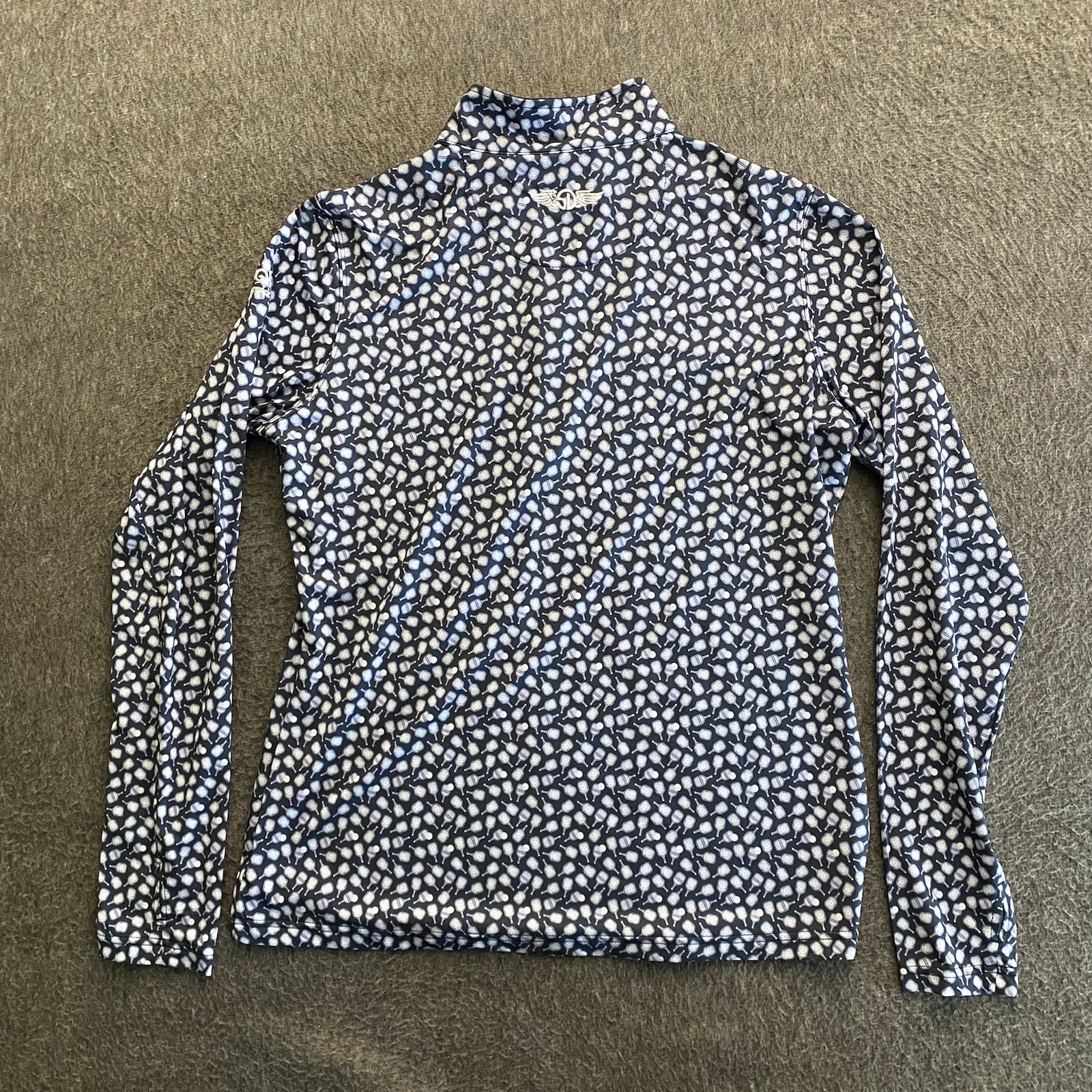 Straight Down 1/4 Zip Womens Large Blue Performance Pickleball Warwick Hills