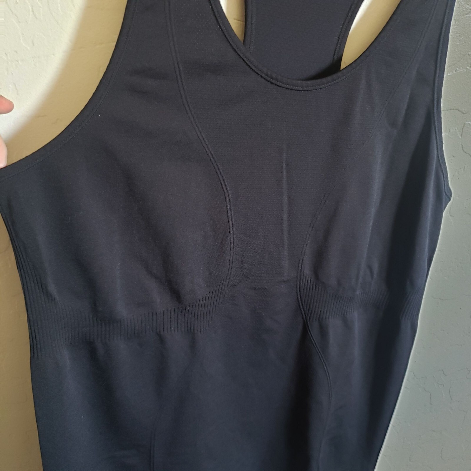 ZYIA Active Copper Charged Seamless Racerback Tank Top Nylon Black Sz Women’s XL