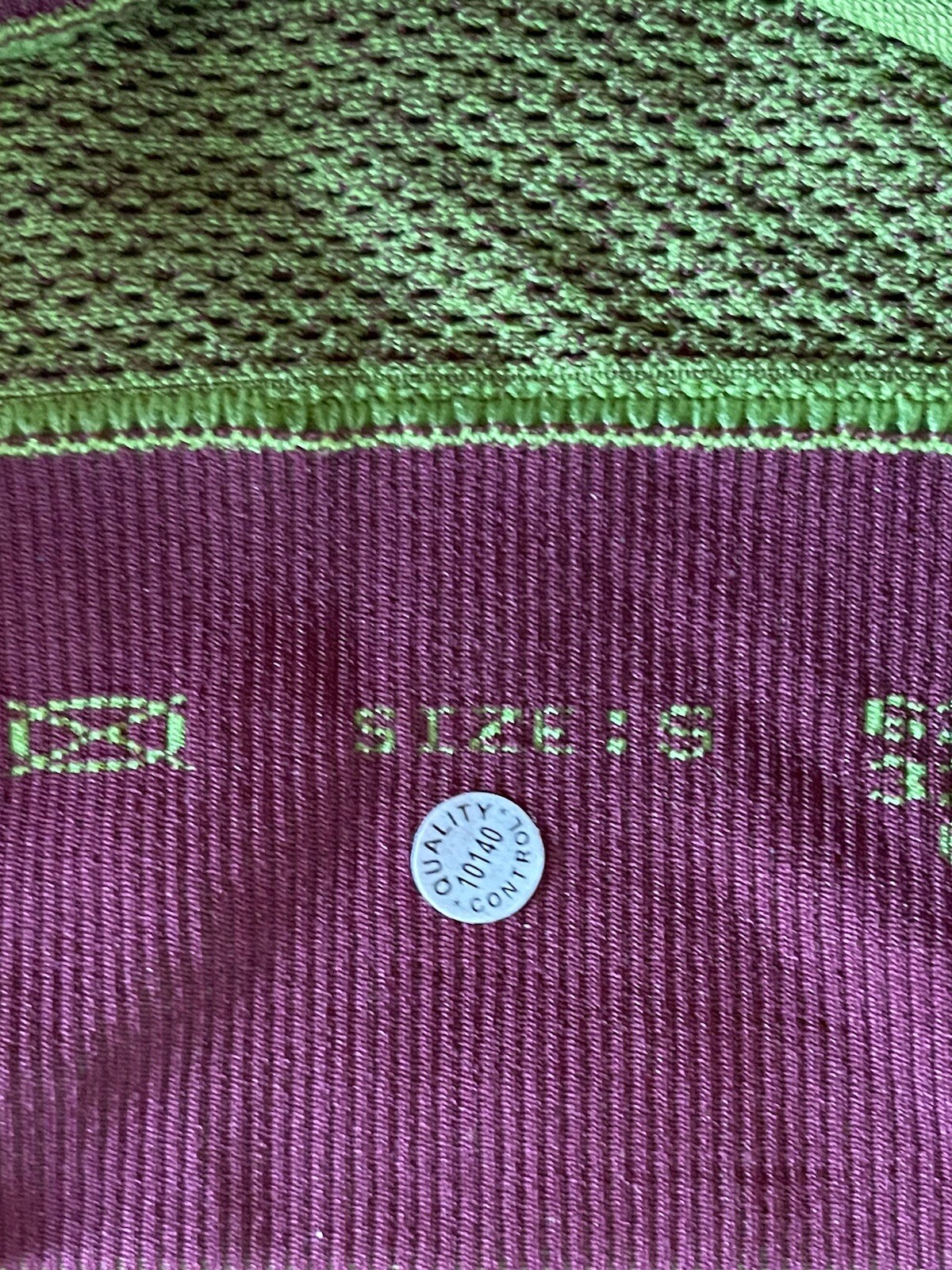 Asos 4505 Athletic Top Compression Purple Green Women’s Size One Sleeve Yoga