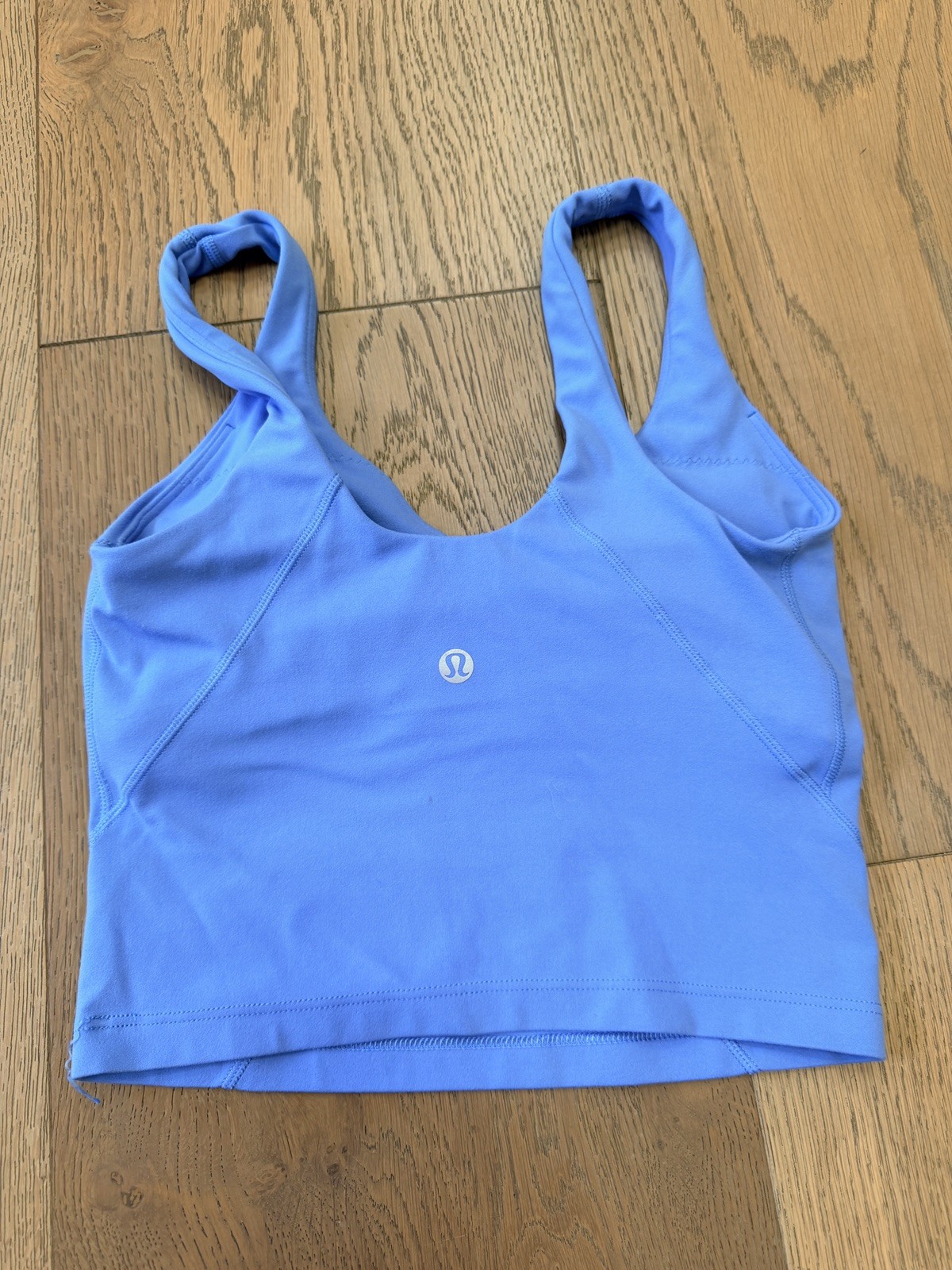EUC Lululemon Align Tank Top Light Support A/B Cup Blue Sz 0 Cropped