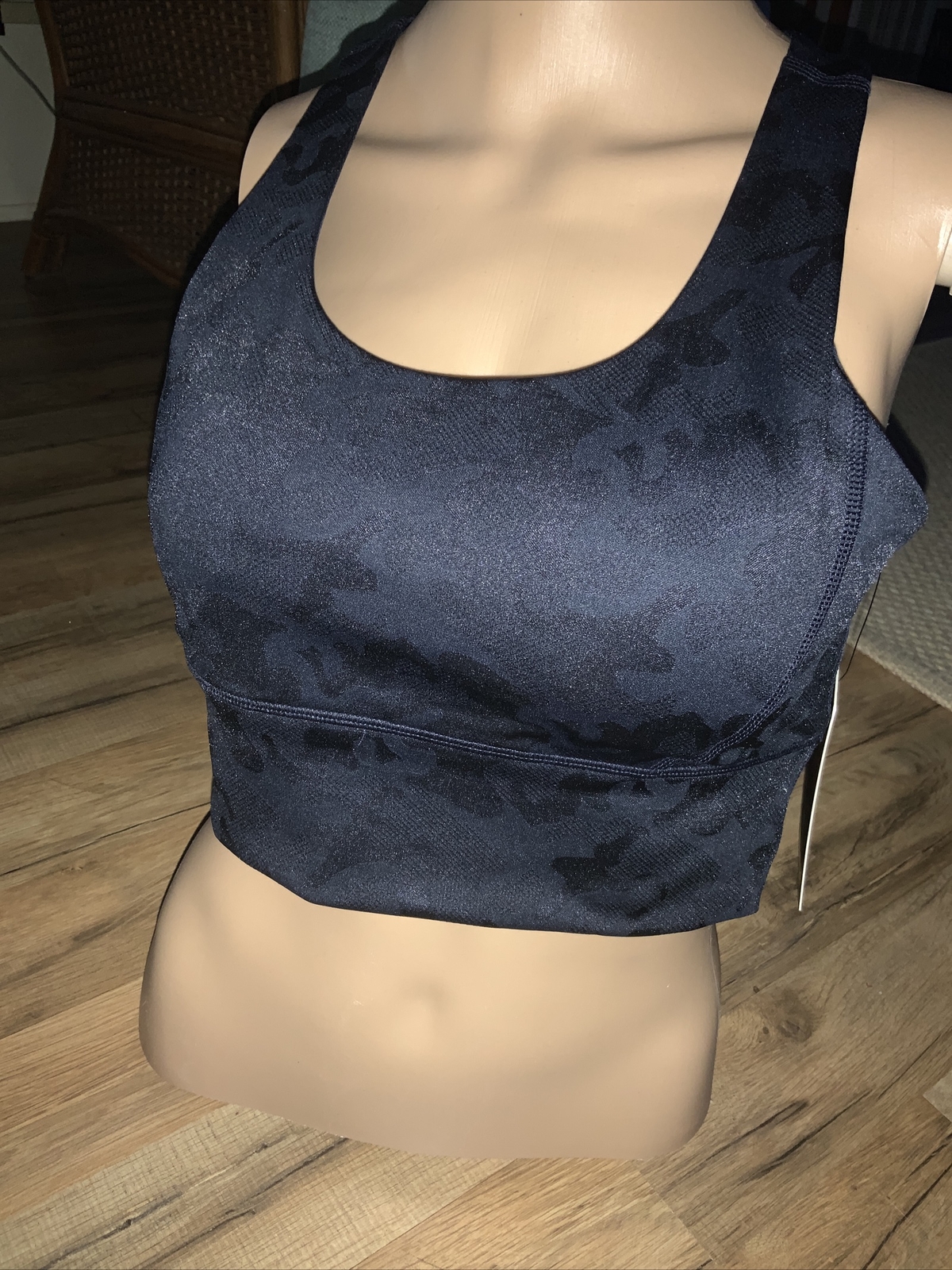 *90 DEGREE BY REFLEX DARK NAVY CAMO SPORTS BRA SZ LARGE NWT* $58 MSRP