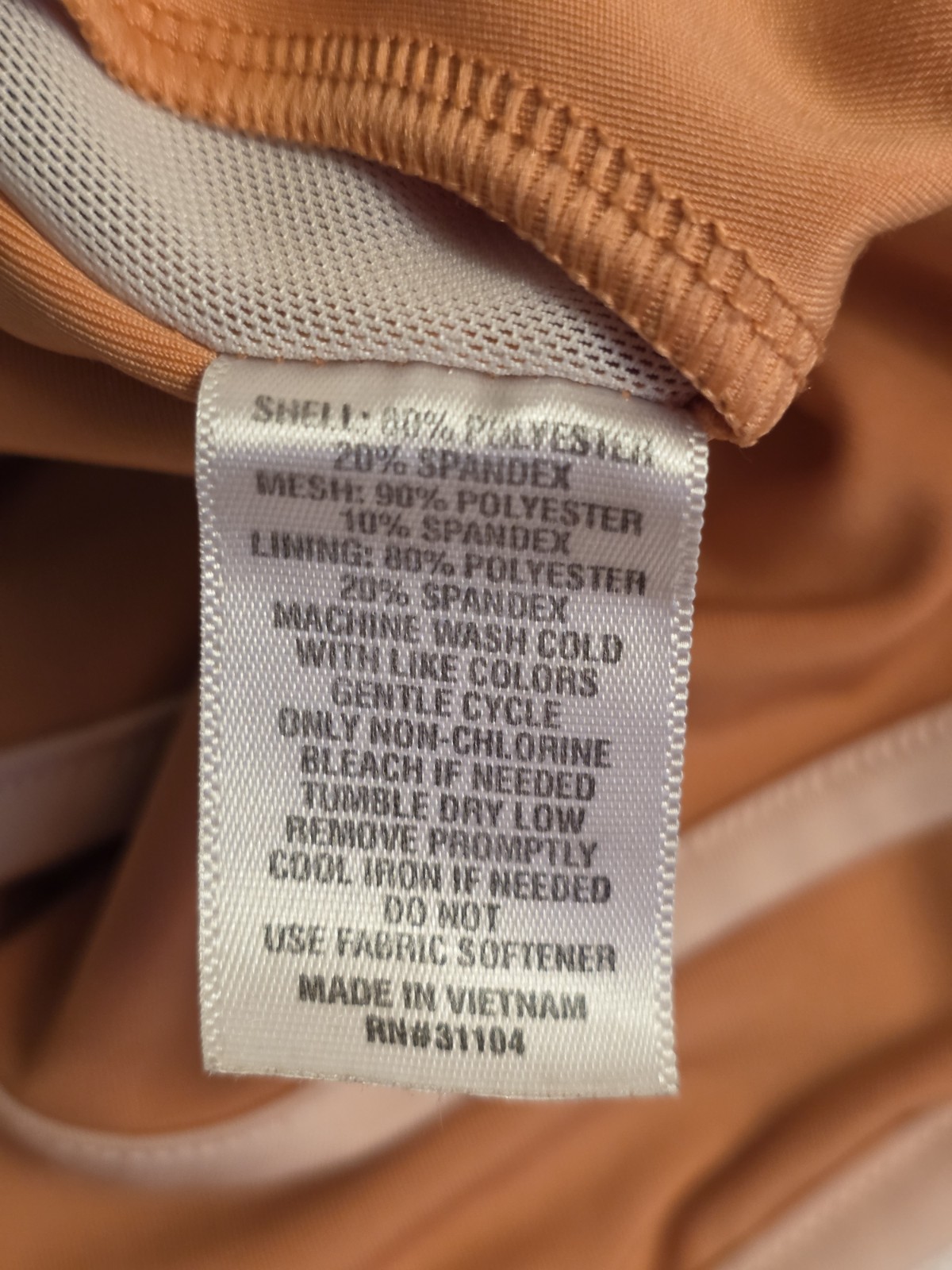 Zelos Activewear Top 1X Copper