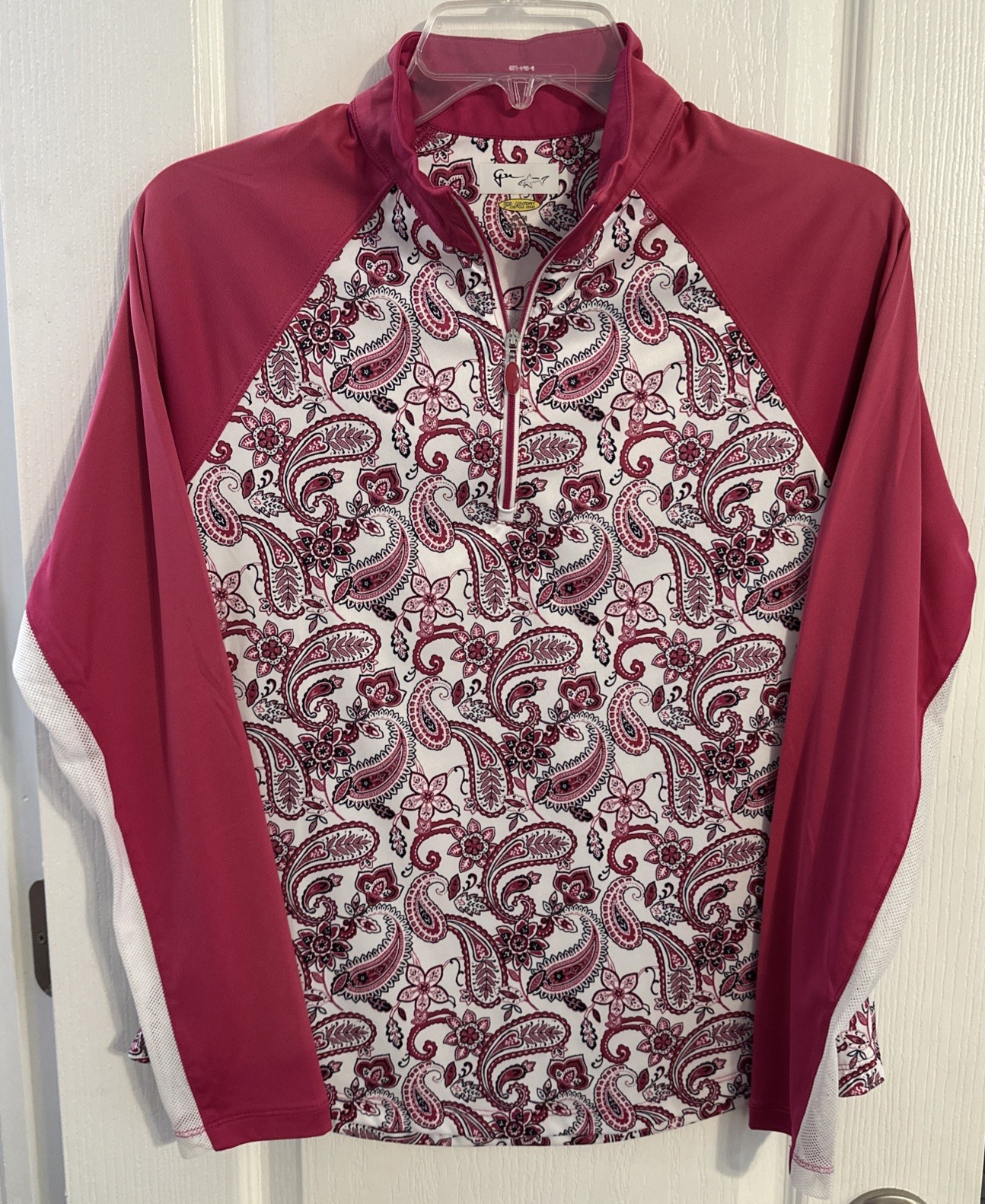 Greg Norman Play Dry 1/4 Zip Long Sleeve Women’s Size Medium Multicolor