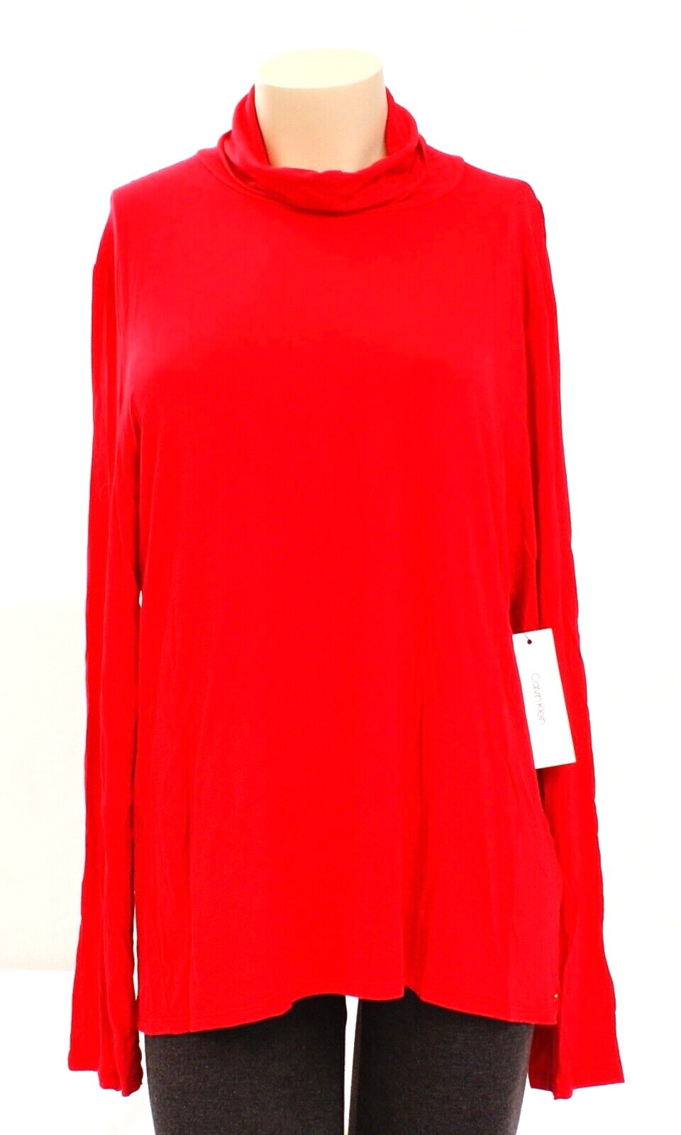 Calvin Klein Red Long Sleeve Turtleneck Shirt Women’s XL NWT