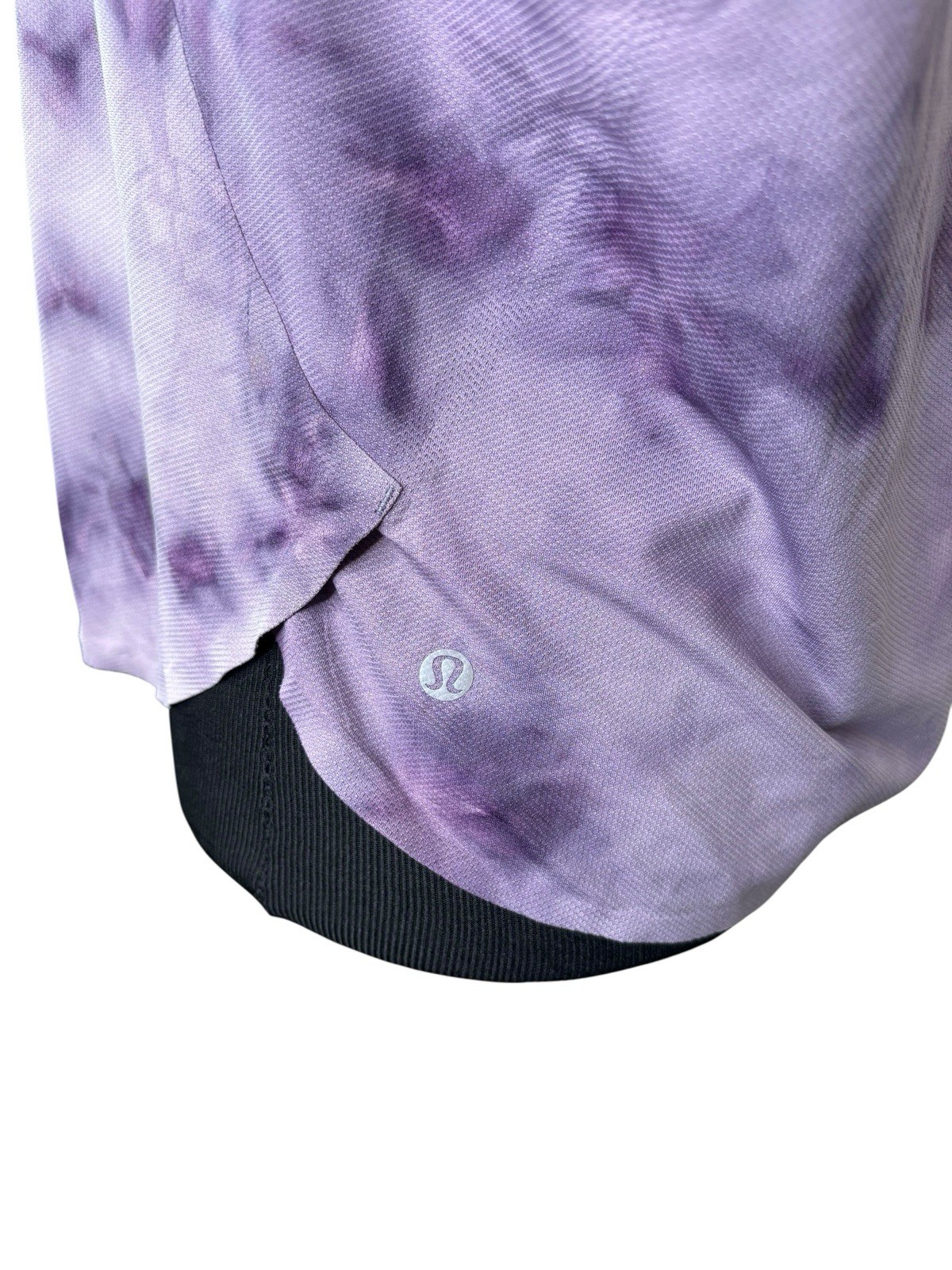 Lululemon Lightweight Run Kit Short Sleeve Sz 8 Medium M Purple Tie Dye Top