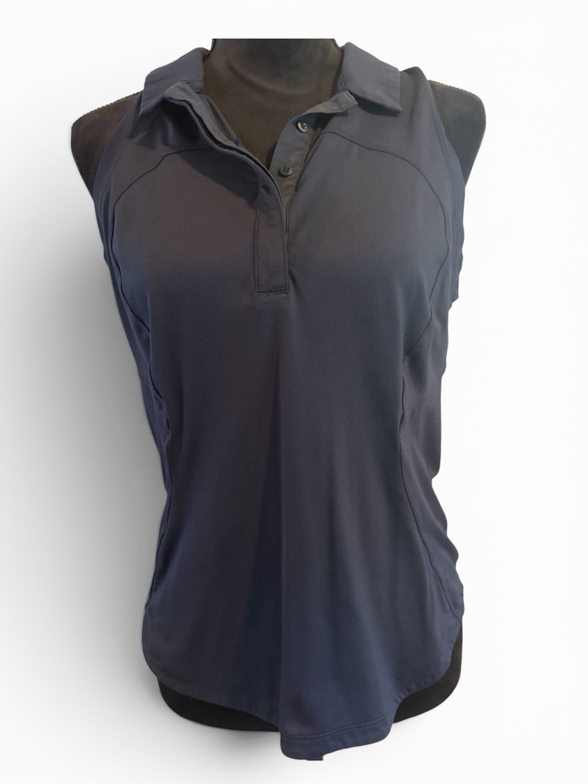 Lululemon Women’s Quick-Dry Short Sleeve Collared Polo Navy Blue Size 6