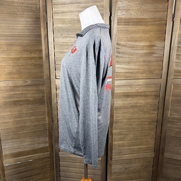 Tampa Bay Buccaneers NFL Team Apparel Quarter Zip Pullover Gray Mens Medium M