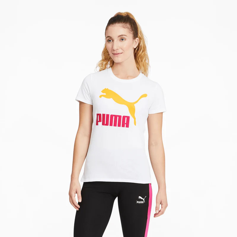 Puma Women’s Classics Logo T Shirt White Tee 531865-57 – NWT