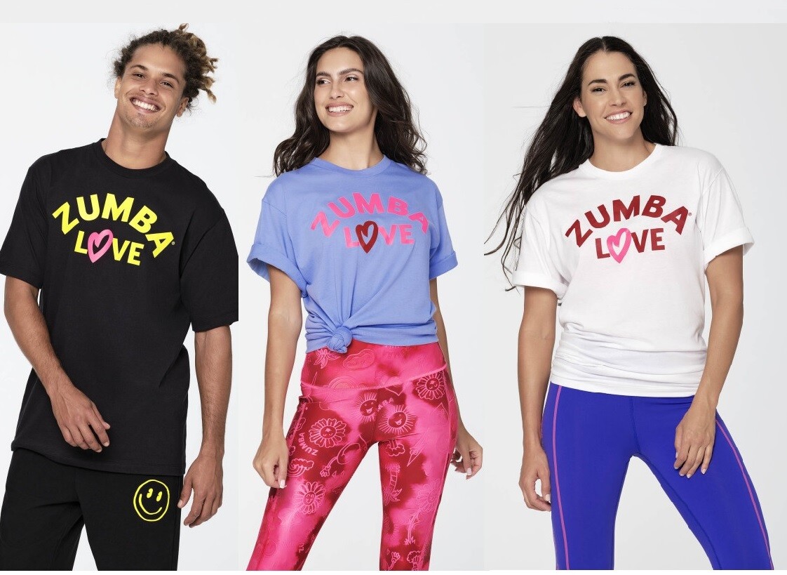 Zumba Love Unisex Tee – 1 Size Fits Most! Choose Purple or White! Brand new!