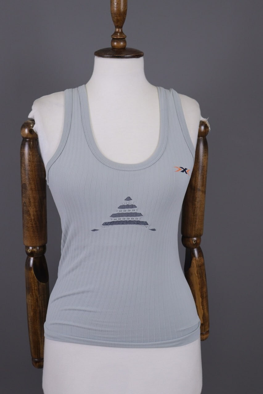 X-Bionic White Sleeveless Top Jersey Base Layer Thermo Tank Short Size S/M